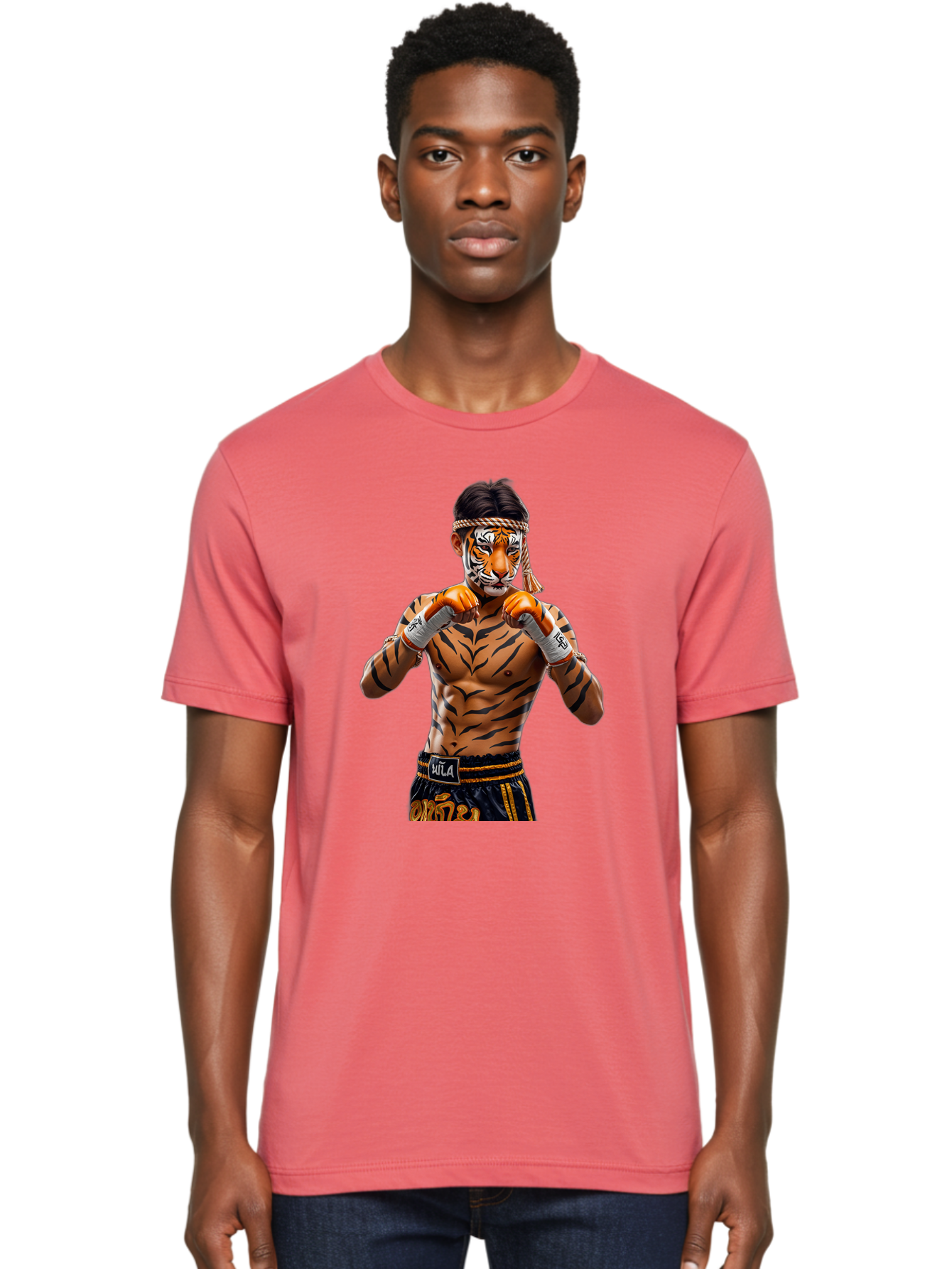 Muay-Thai-Fighter-3 Men'S Graphic Tee, 100% Cotton, Comfortable Casual Summer Wear, Machine Washable, Vintage Camera, Old Camera, Antique Camera, Black Camera, Classic Photography, Photography Equipment, Nostalgic Device, Film Camera, Bam948
