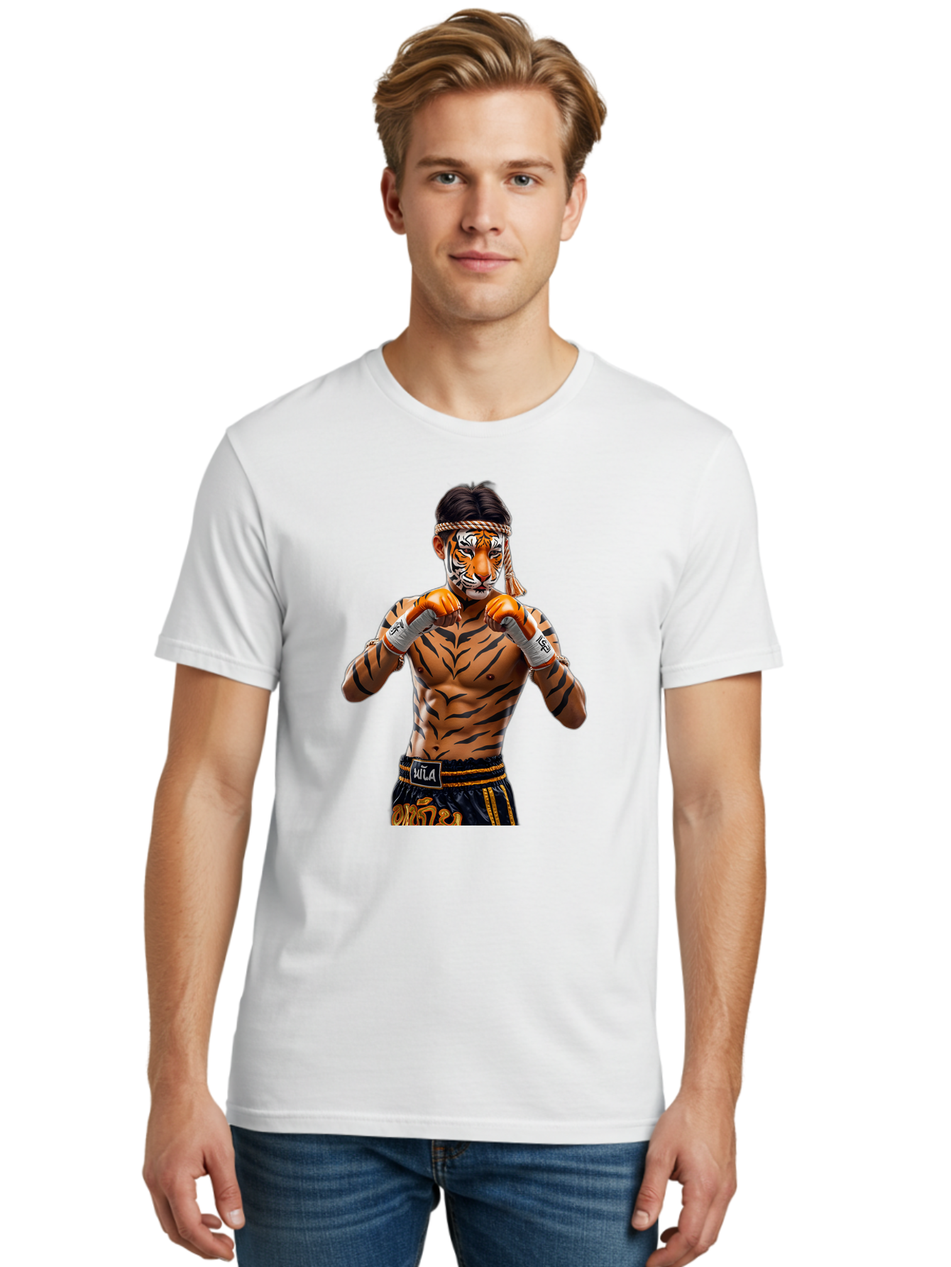 Muay-Thai-Fighter-3 Men'S Graphic Tee, 100% Cotton, Comfortable Casual Summer Wear, Machine Washable, Vintage Camera, Old Camera, Antique Camera, Black Camera, Classic Photography, Photography Equipment, Nostalgic Device, Film Camera, Bam948