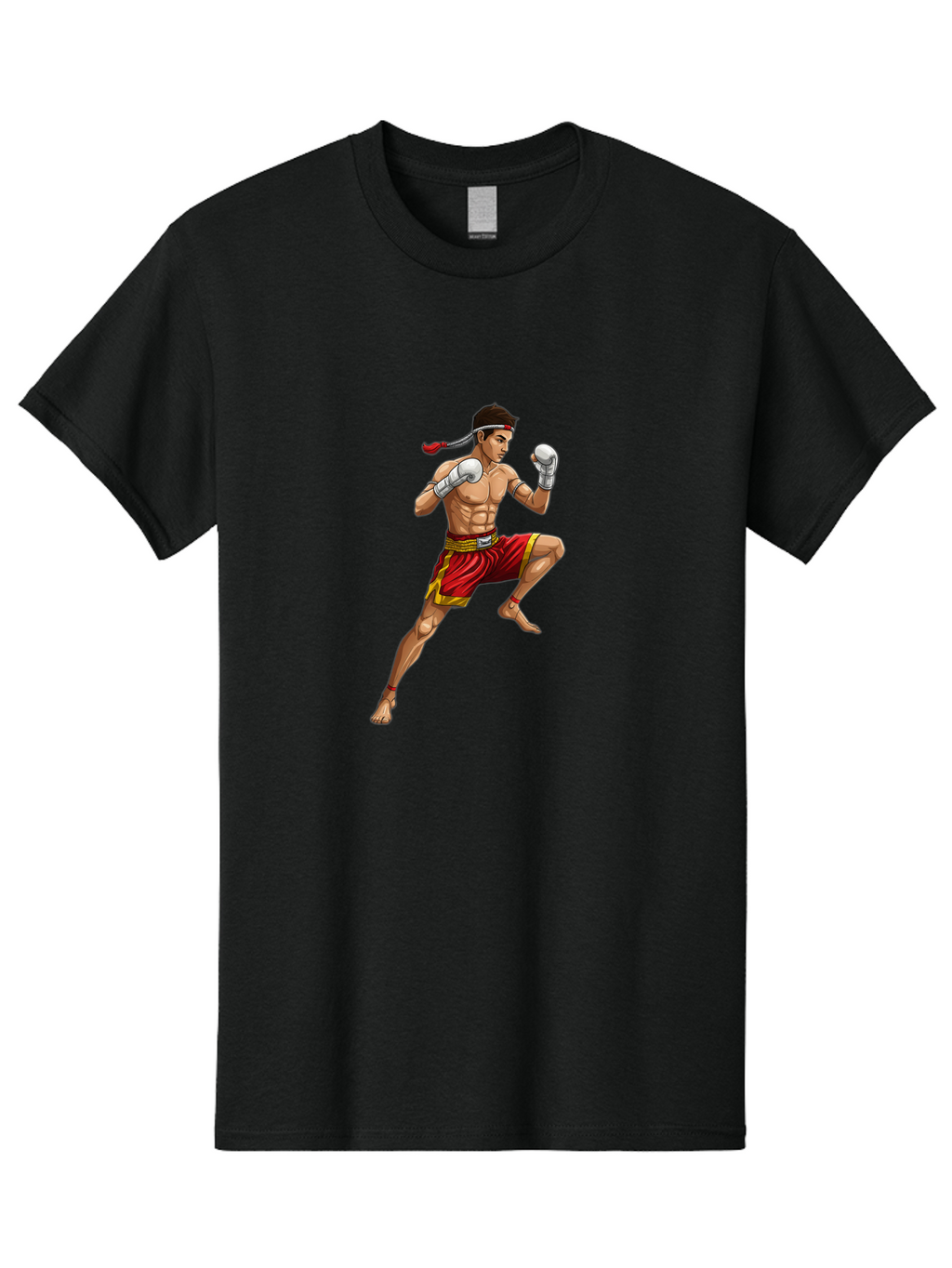 Muay-Thai-Fighter-4 Men'S Graphic Tee, 100% Cotton, Comfortable Casual Summer Wear, Machine Washable, Vintage Camera, Old Camera, Antique Camera, Black Camera, Classic Photography, Photography Equipment, Nostalgic Device, Film Camera, Bam949