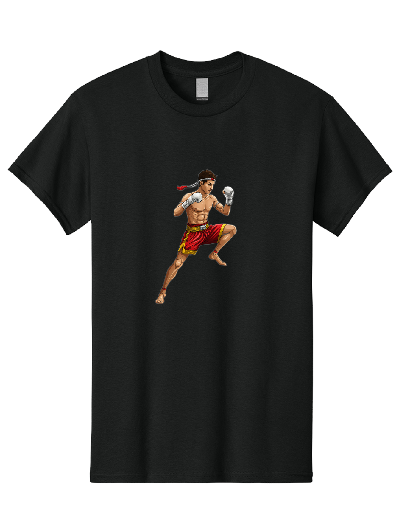 Muay-Thai-Fighter-4 Men'S Graphic Tee, 100% Cotton, Comfortable Casual Summer Wear, Machine Washable, Vintage Camera, Old Camera, Antique Camera, Black Camera, Classic Photography, Photography Equipment, Nostalgic Device, Film Camera, Bam949