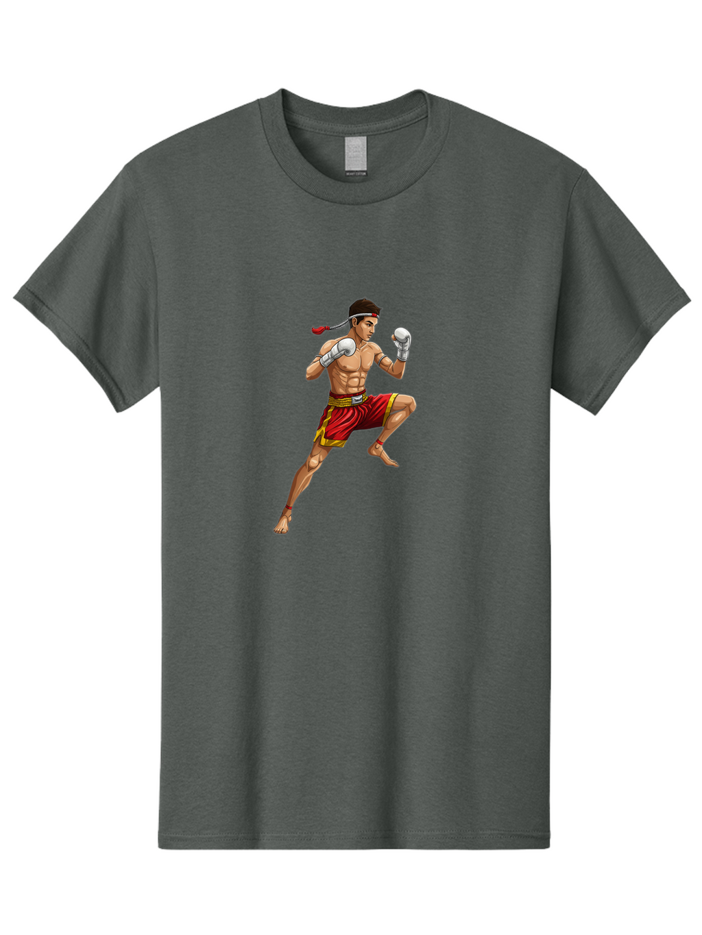 Muay-Thai-Fighter-4 Men'S Graphic Tee, 100% Cotton, Comfortable Casual Summer Wear, Machine Washable, Vintage Camera, Old Camera, Antique Camera, Black Camera, Classic Photography, Photography Equipment, Nostalgic Device, Film Camera, Bam949