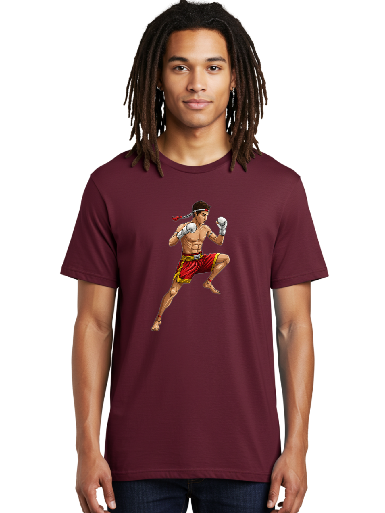Muay-Thai-Fighter-4 Men'S Graphic Tee, 100% Cotton, Comfortable Casual Summer Wear, Machine Washable, Vintage Camera, Old Camera, Antique Camera, Black Camera, Classic Photography, Photography Equipment, Nostalgic Device, Film Camera, Bam949