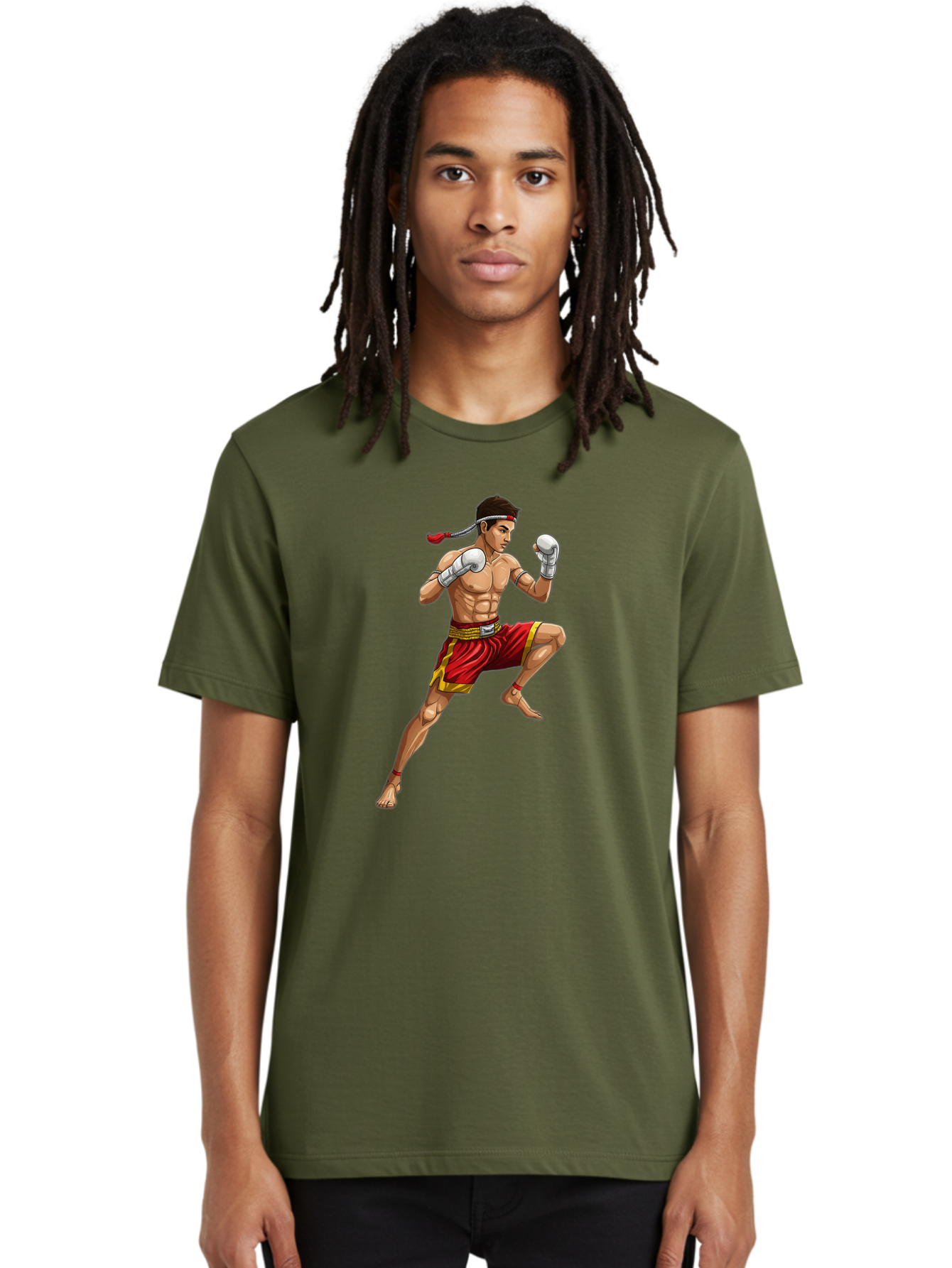 Muay-Thai-Fighter-4 Men'S Graphic Tee, 100% Cotton, Comfortable Casual Summer Wear, Machine Washable, Vintage Camera, Old Camera, Antique Camera, Black Camera, Classic Photography, Photography Equipment, Nostalgic Device, Film Camera, Bam949