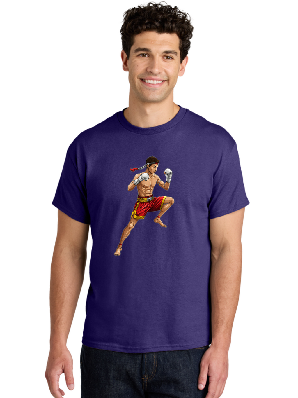 Muay-Thai-Fighter-4 Men'S Graphic Tee, 100% Cotton, Comfortable Casual Summer Wear, Machine Washable, Vintage Camera, Old Camera, Antique Camera, Black Camera, Classic Photography, Photography Equipment, Nostalgic Device, Film Camera, Bam949