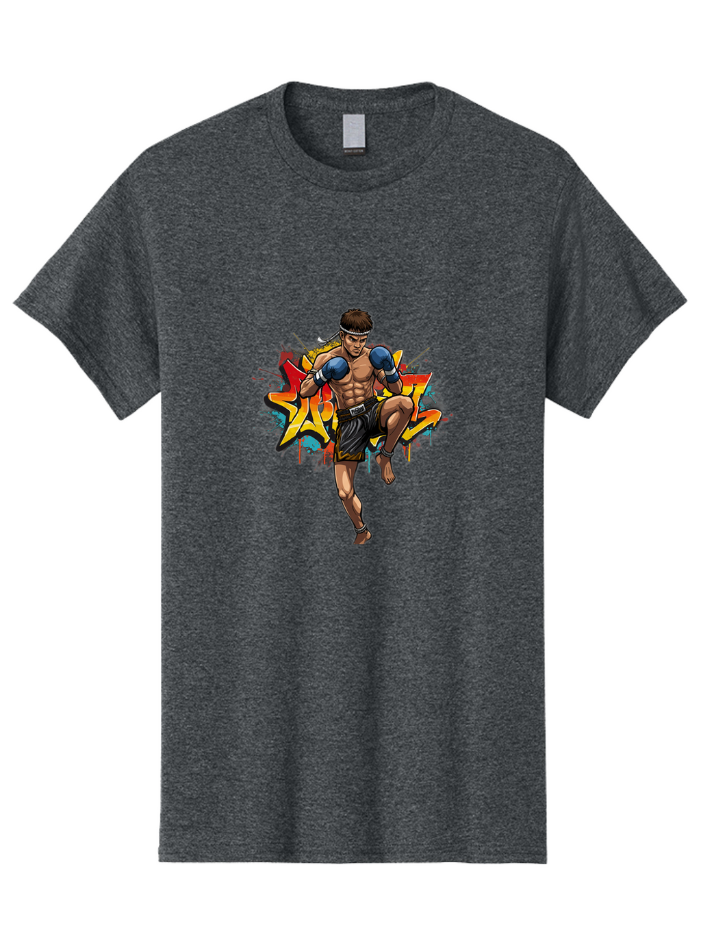 Muay-Thai-Fighter-5 Men'S Graphic Tee, 100% Cotton, Comfortable Casual Summer Wear, Machine Washable, Vintage Camera, Old Camera, Antique Camera, Black Camera, Classic Photography, Photography Equipment, Nostalgic Device, Film Camera, Bam950