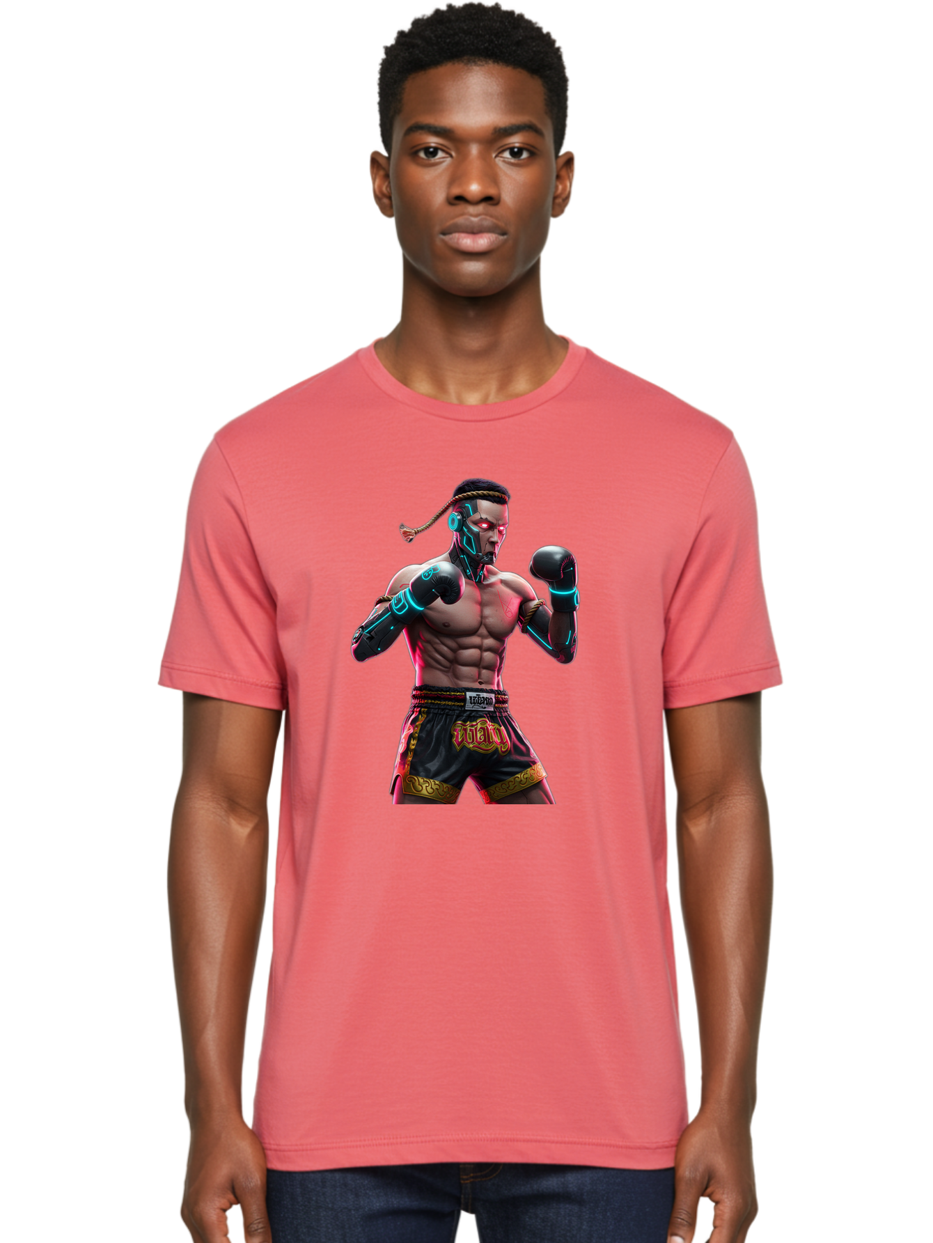 Muay-Thai-Fighter-6 Men'S Graphic Tee, 100% Cotton, Comfortable Casual Summer Wear, Machine Washable, Vintage Camera, Old Camera, Antique Camera, Black Camera, Classic Photography, Photography Equipment, Nostalgic Device, Film Camera, Bam951