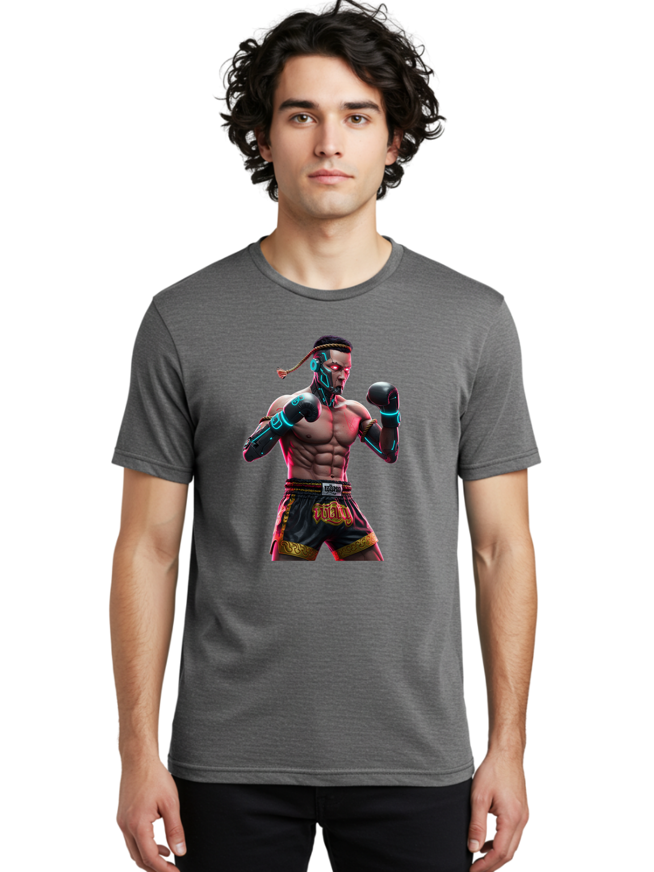 Muay-Thai-Fighter-6 Men'S Graphic Tee, 100% Cotton, Comfortable Casual Summer Wear, Machine Washable, Vintage Camera, Old Camera, Antique Camera, Black Camera, Classic Photography, Photography Equipment, Nostalgic Device, Film Camera, Bam951