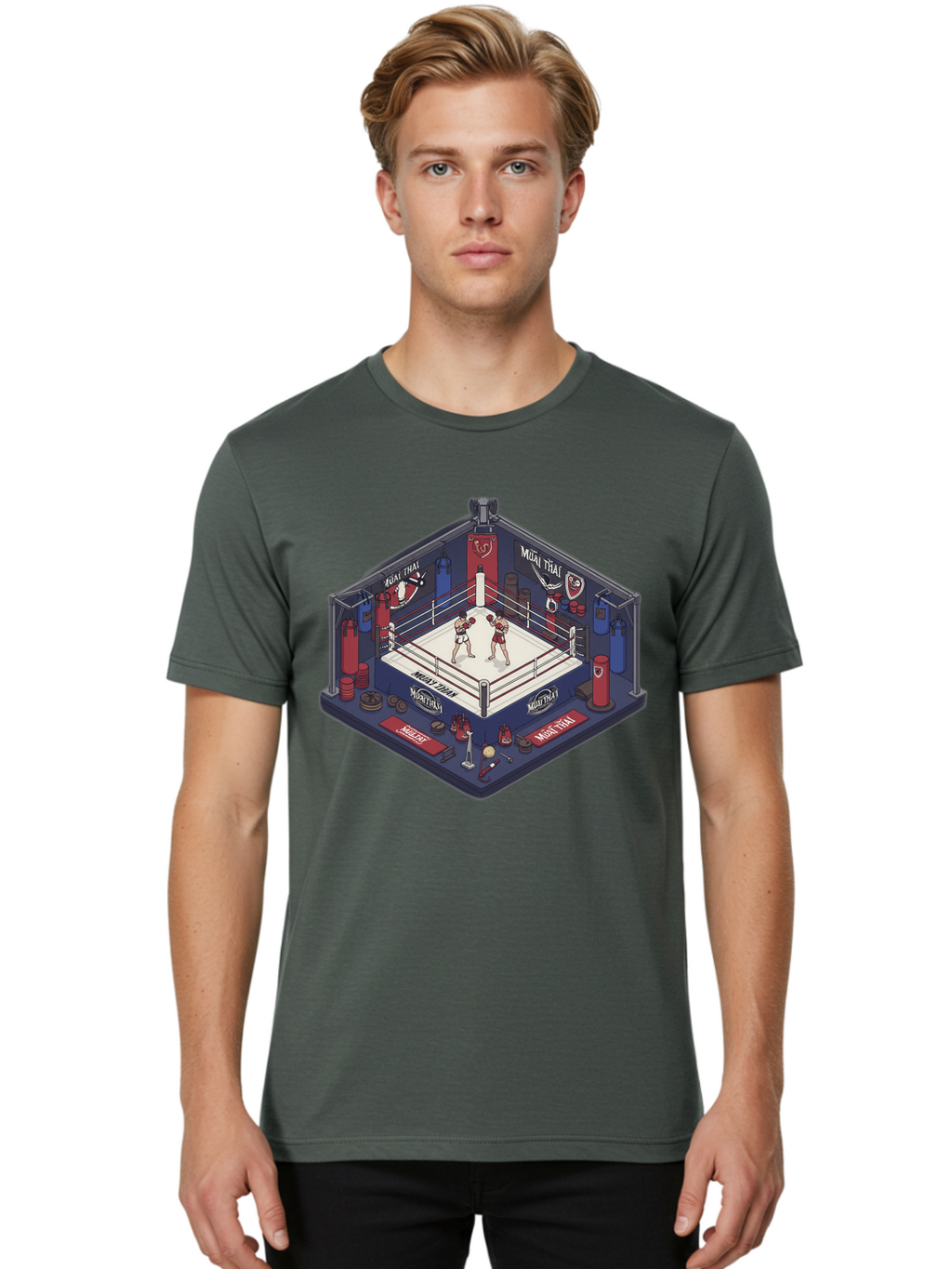 Muay-Thai Men'S Graphic Tee, 100% Cotton, Comfortable Casual Summer Wear, Machine Washable, Vintage Camera, Old Camera, Antique Camera, Black Camera, Classic Photography, Photography Equipment, Nostalgic Device, Film Camera, Camera Art Bam955