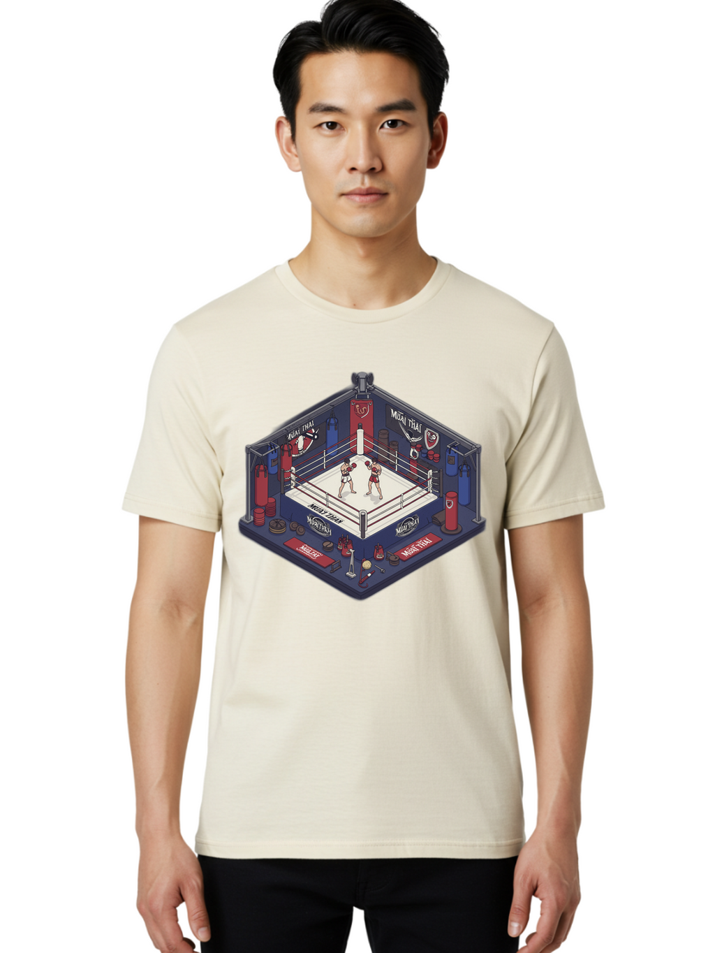 Muay-Thai Men'S Graphic Tee, 100% Cotton, Comfortable Casual Summer Wear, Machine Washable, Vintage Camera, Old Camera, Antique Camera, Black Camera, Classic Photography, Photography Equipment, Nostalgic Device, Film Camera, Camera Art Bam955