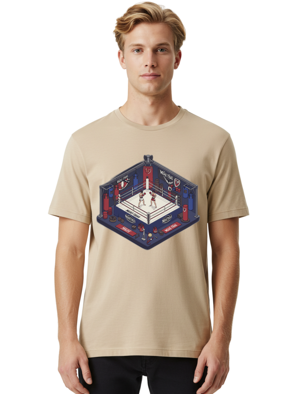 Muay-Thai Men'S Graphic Tee, 100% Cotton, Comfortable Casual Summer Wear, Machine Washable, Vintage Camera, Old Camera, Antique Camera, Black Camera, Classic Photography, Photography Equipment, Nostalgic Device, Film Camera, Camera Art Bam955