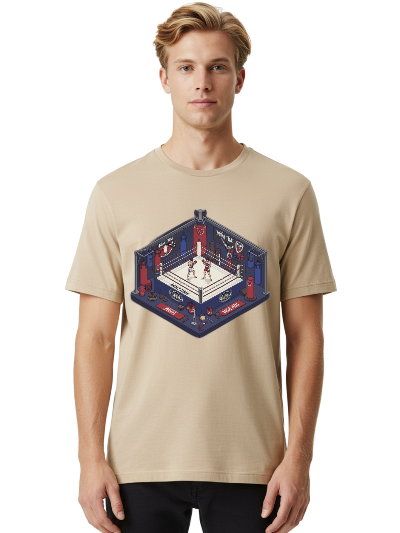 Muay-Thai Men'S Graphic Tee, 100% Cotton, Comfortable Casual Summer Wear, Machine Washable, Vintage Camera, Old Camera, Antique Camera, Black Camera, Classic Photography, Photography Equipment, Nostalgic Device, Film Camera, Camera Art Bam955