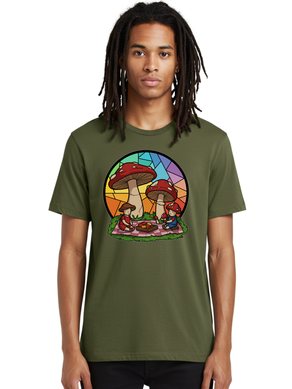Mushroom-Children-Picnic Men'S Graphic Tee, 100% Cotton, Comfortable Casual Summer Wear, Machine Washable, Vintage Camera, Old Camera, Antique Camera, Black Camera, Classic Photography, Photography Equipment, Nostalgic Device, Film Camera, Bam960