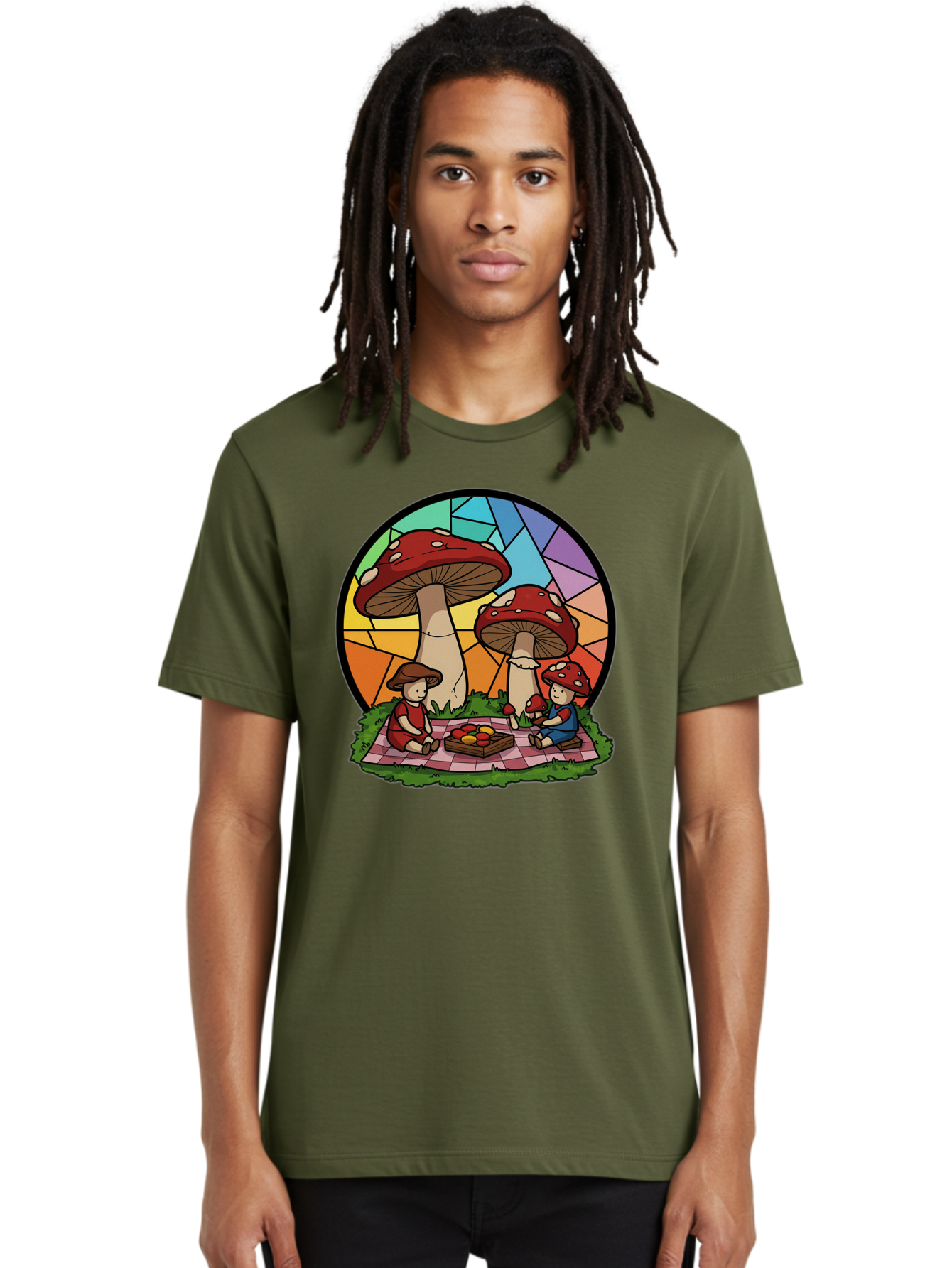 Mushroom-Children-Picnic Men'S Graphic Tee, 100% Cotton, Comfortable Casual Summer Wear, Machine Washable, Vintage Camera, Old Camera, Antique Camera, Black Camera, Classic Photography, Photography Equipment, Nostalgic Device, Film Camera, Bam960