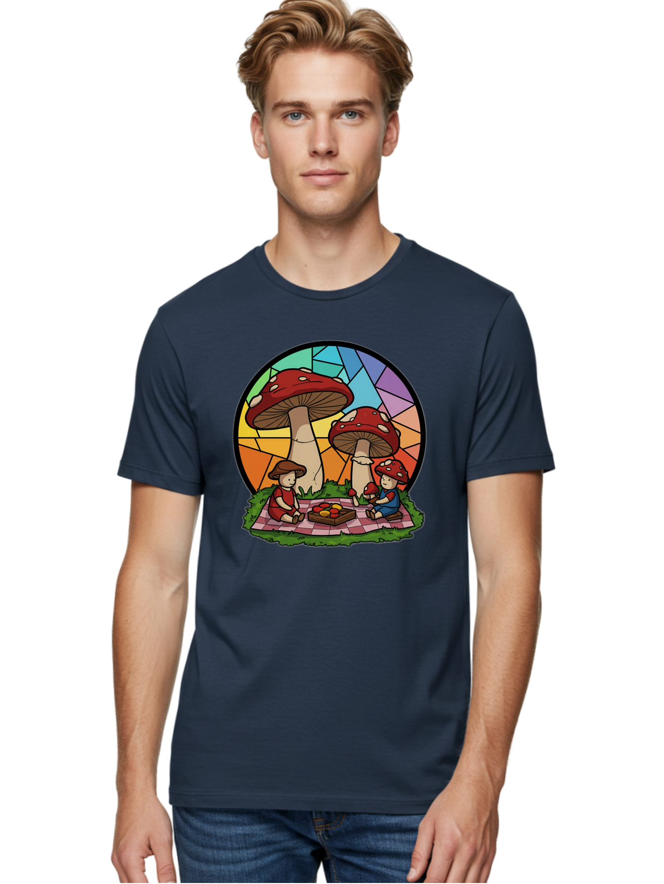 Mushroom-Children-Picnic Men'S Graphic Tee, 100% Cotton, Comfortable Casual Summer Wear, Machine Washable, Vintage Camera, Old Camera, Antique Camera, Black Camera, Classic Photography, Photography Equipment, Nostalgic Device, Film Camera, Bam960