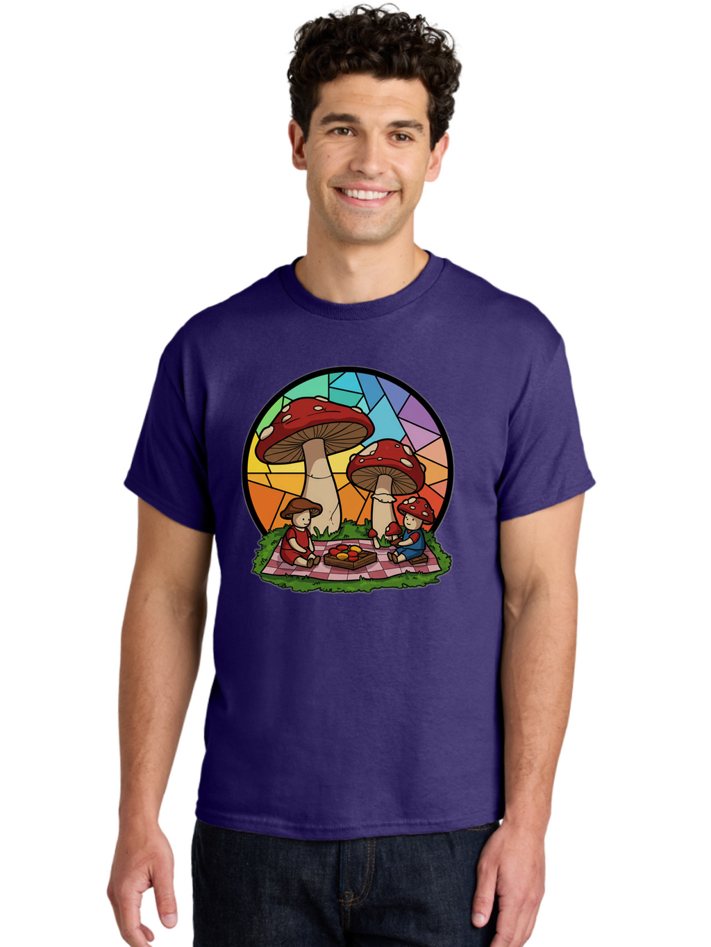 Mushroom-Children-Picnic Men'S Graphic Tee, 100% Cotton, Comfortable Casual Summer Wear, Machine Washable, Vintage Camera, Old Camera, Antique Camera, Black Camera, Classic Photography, Photography Equipment, Nostalgic Device, Film Camera, Bam960