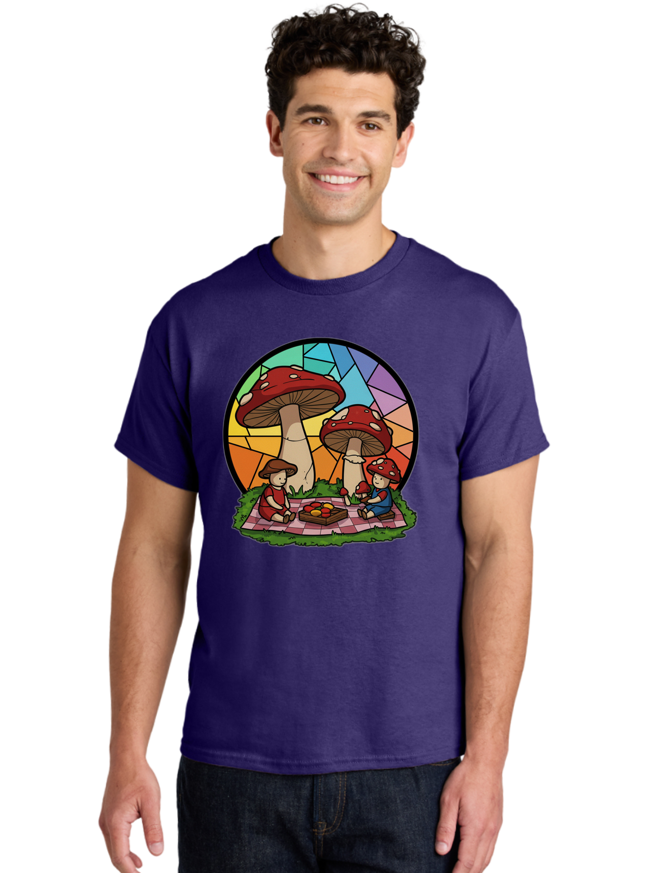 Mushroom-Children-Picnic Men'S Graphic Tee, 100% Cotton, Comfortable Casual Summer Wear, Machine Washable, Vintage Camera, Old Camera, Antique Camera, Black Camera, Classic Photography, Photography Equipment, Nostalgic Device, Film Camera, Bam960