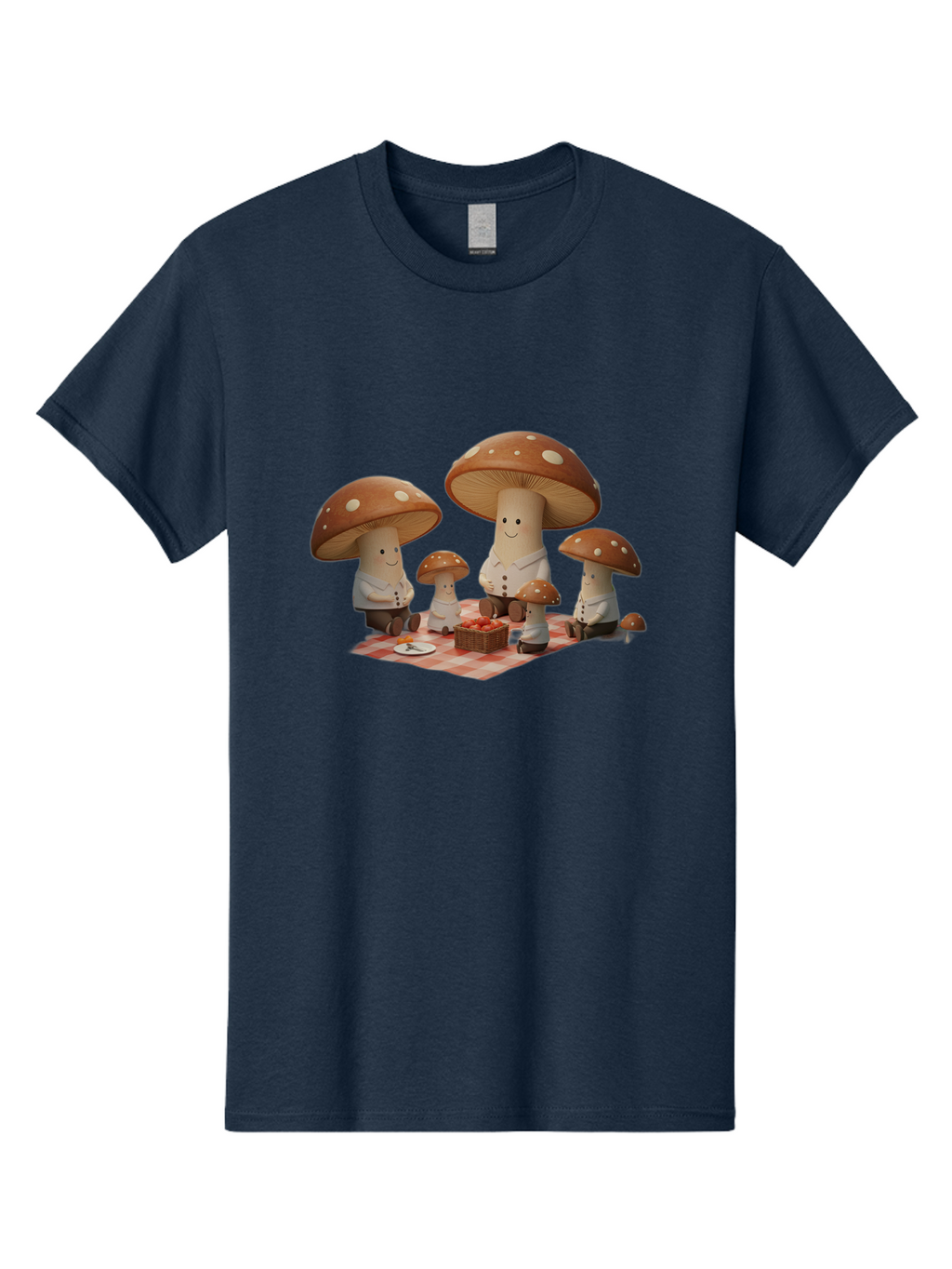 Mushroom-Family-Picnic Men'S Graphic Tee, 100% Cotton, Comfortable Casual Summer Wear, Machine Washable, Vintage Camera, Old Camera, Antique Camera, Black Camera, Classic Photography, Photography Equipment, Nostalgic Device, Film Camera, Bam963
