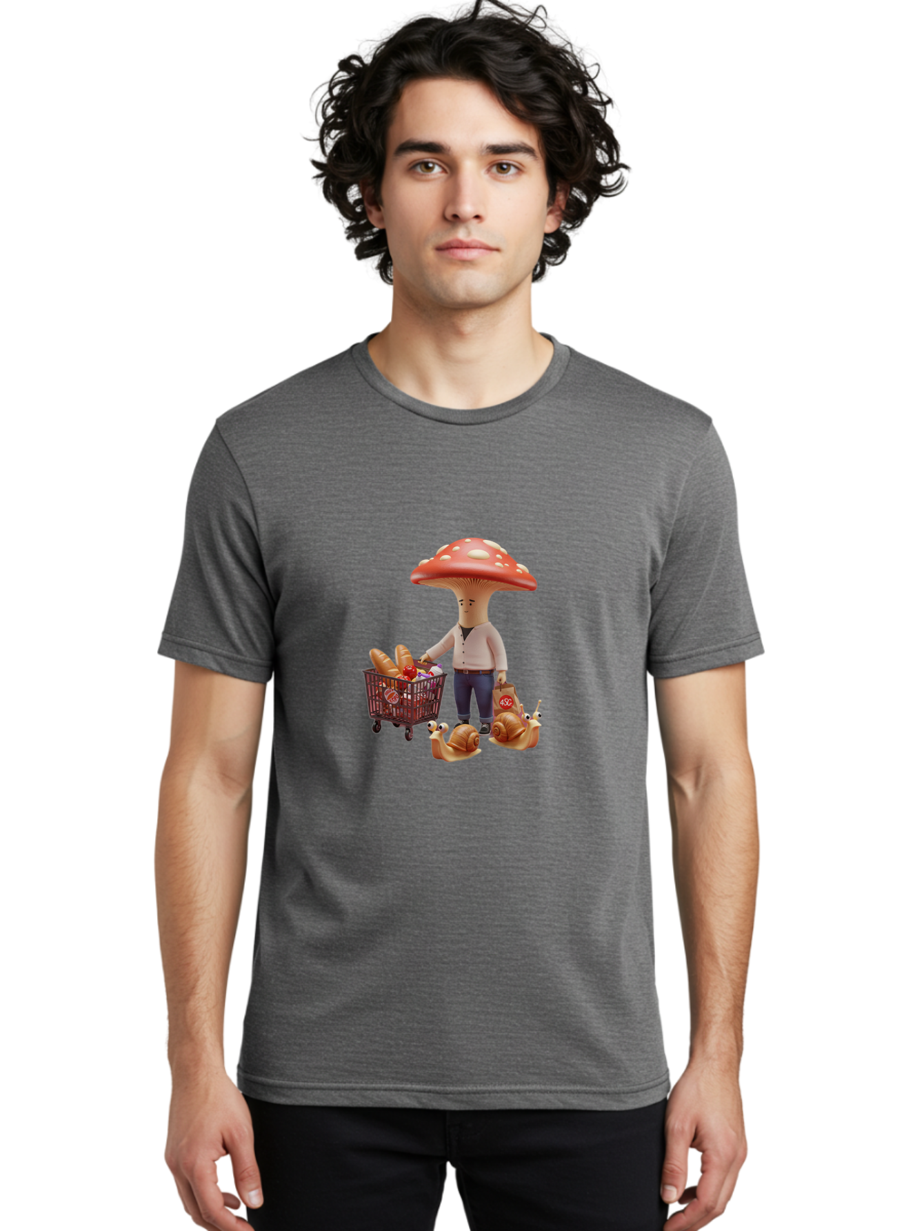 Mushroom-Head-Grocery-Shopper Men'S Graphic Tee, 100% Cotton, Comfortable Casual Summer Wear, Machine Washable, Vintage Camera, Old Camera, Antique Camera, Black Camera, Classic Photography, Photography Equipment, Nostalgic Device, Bam964