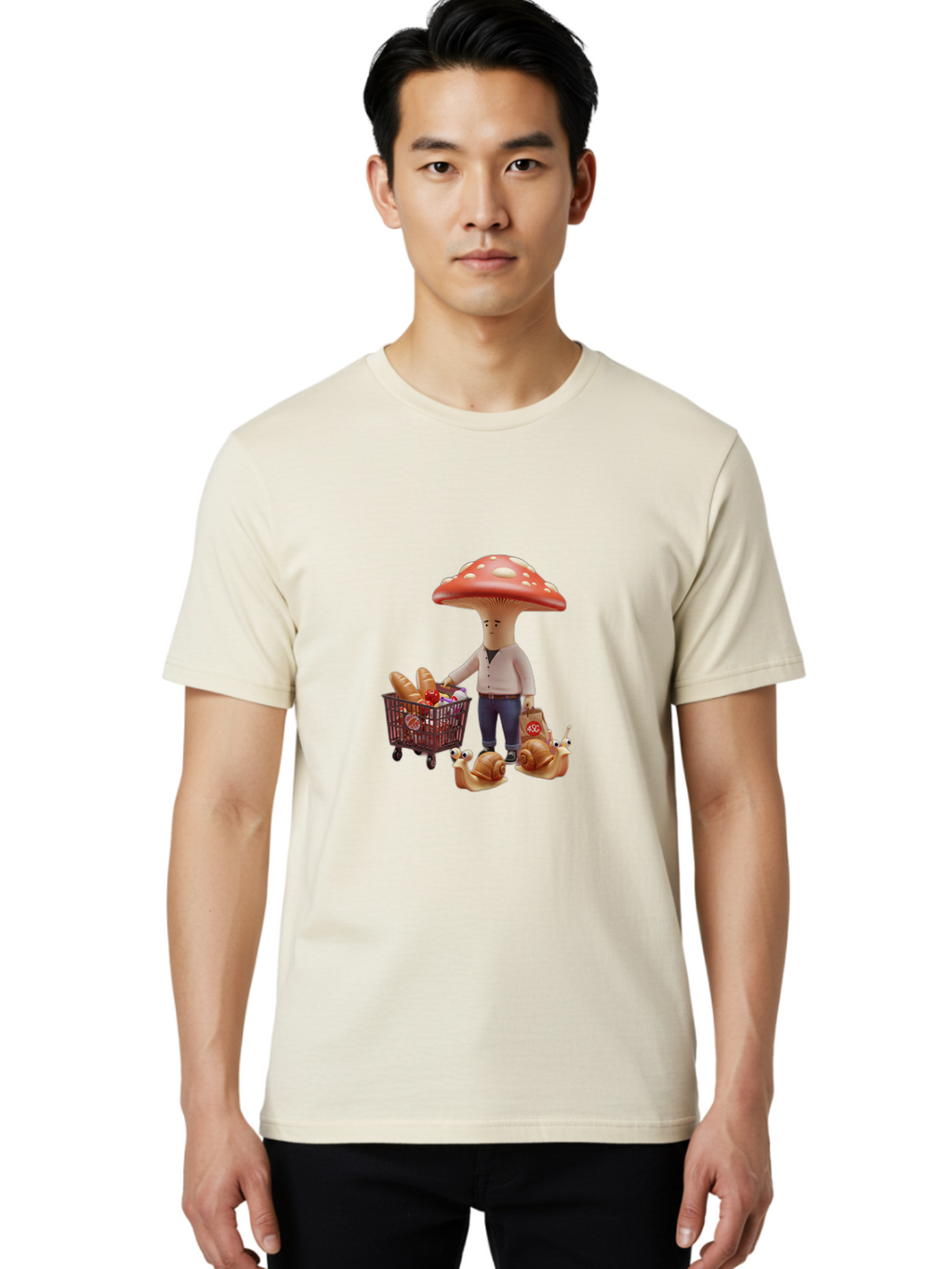 Mushroom-Head-Grocery-Shopper Men'S Graphic Tee, 100% Cotton, Comfortable Casual Summer Wear, Machine Washable, Vintage Camera, Old Camera, Antique Camera, Black Camera, Classic Photography, Photography Equipment, Nostalgic Device, Bam964