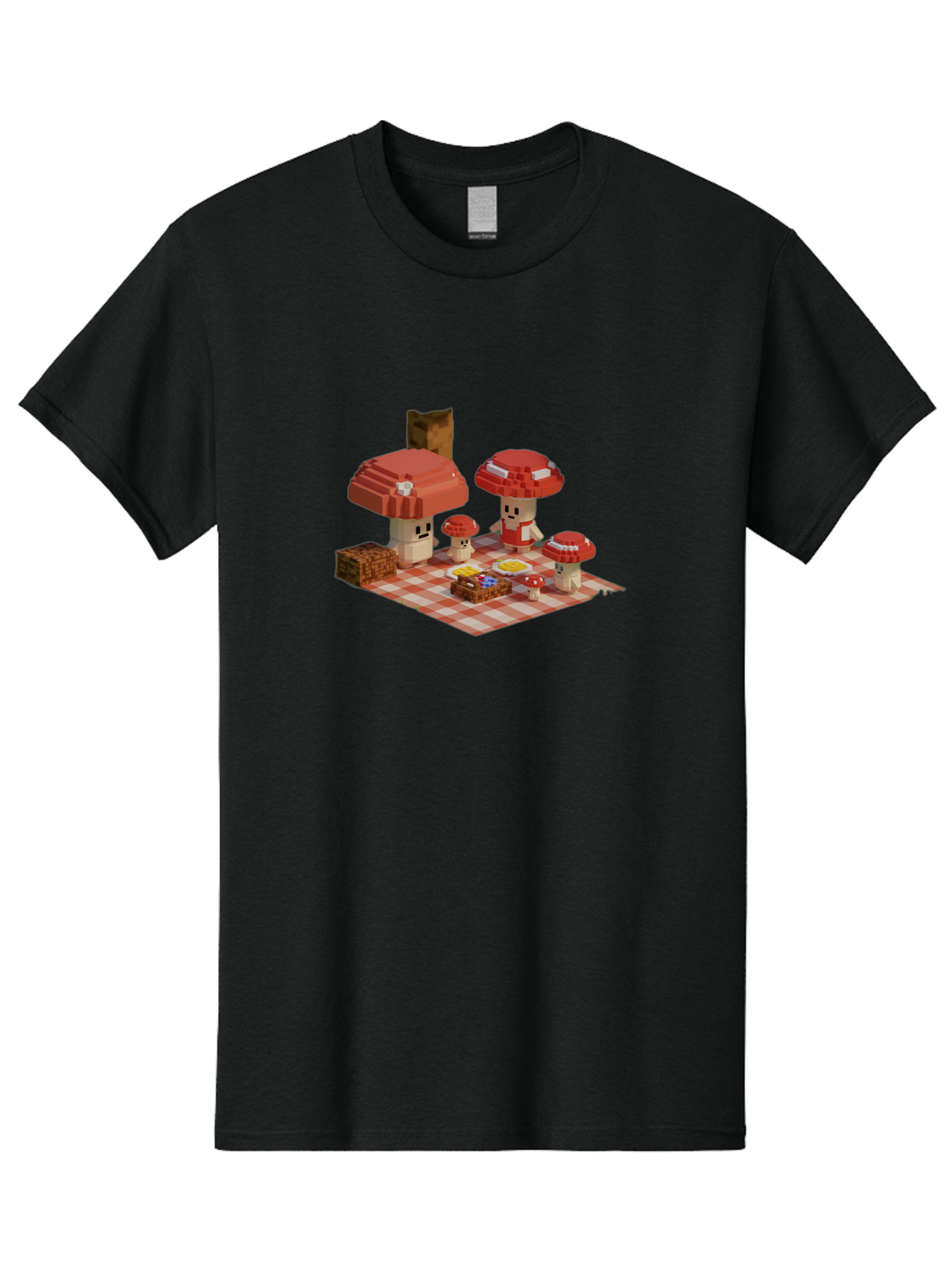 Mushroom-Picnic Men'S Graphic Tee, 100% Cotton, Comfortable Casual Summer Wear, Machine Washable, Vintage Camera, Old Camera, Antique Camera, Black Camera, Classic Photography, Photography Equipment, Nostalgic Device, Film Camera, Camera Art Bam967