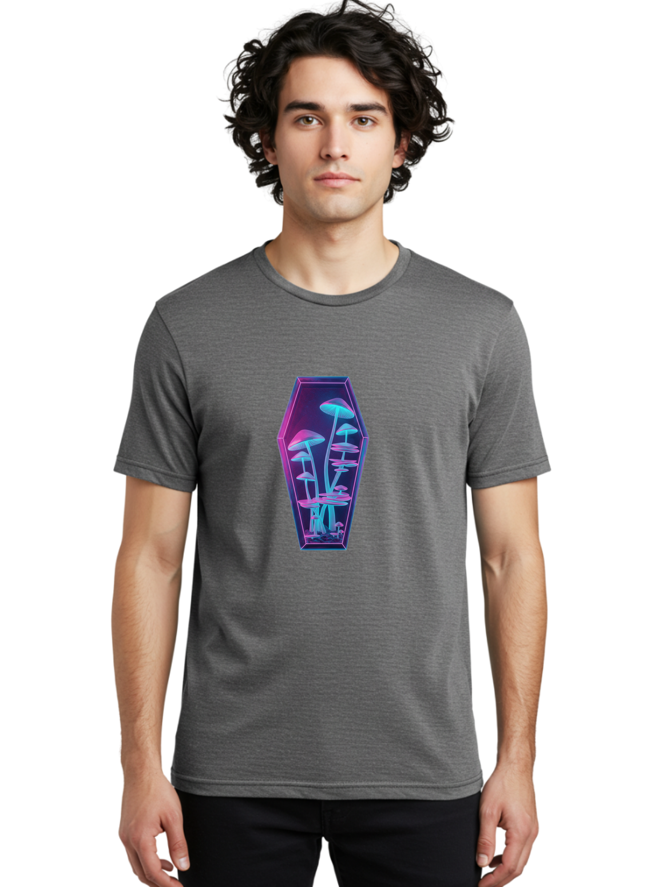 Mushrooms-In-Coffin-1 Men'S Graphic Tee, 100% Cotton, Comfortable Casual Summer Wear, Machine Washable, Vintage Camera, Old Camera, Antique Camera, Black Camera, Classic Photography, Photography Equipment, Nostalgic Device, Film Camera, Bam970