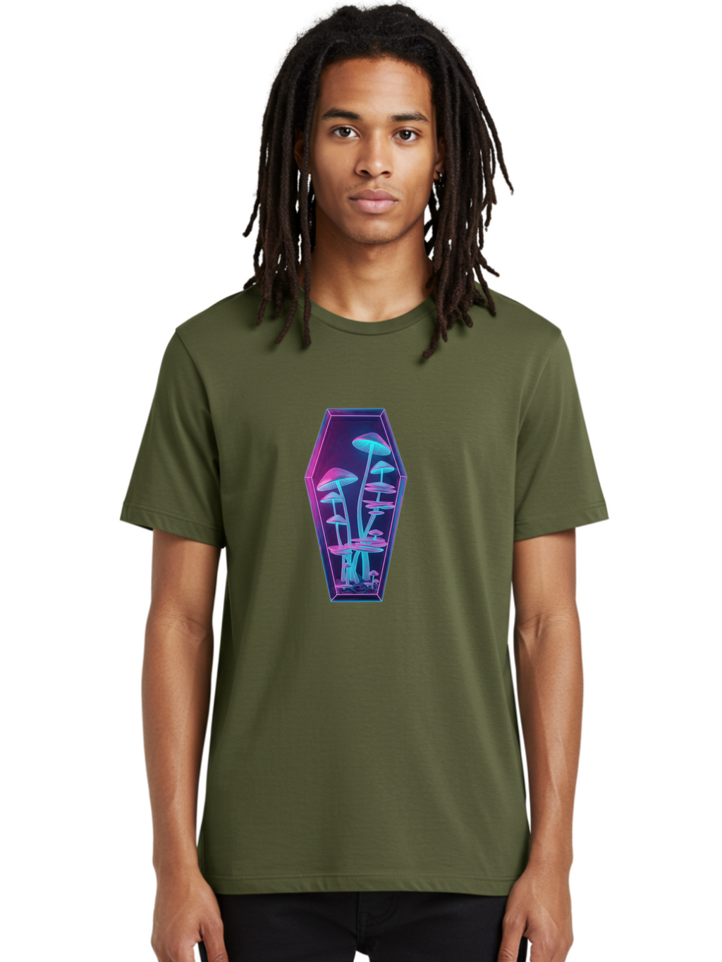 Mushrooms-In-Coffin-1 Men'S Graphic Tee, 100% Cotton, Comfortable Casual Summer Wear, Machine Washable, Vintage Camera, Old Camera, Antique Camera, Black Camera, Classic Photography, Photography Equipment, Nostalgic Device, Film Camera, Bam970