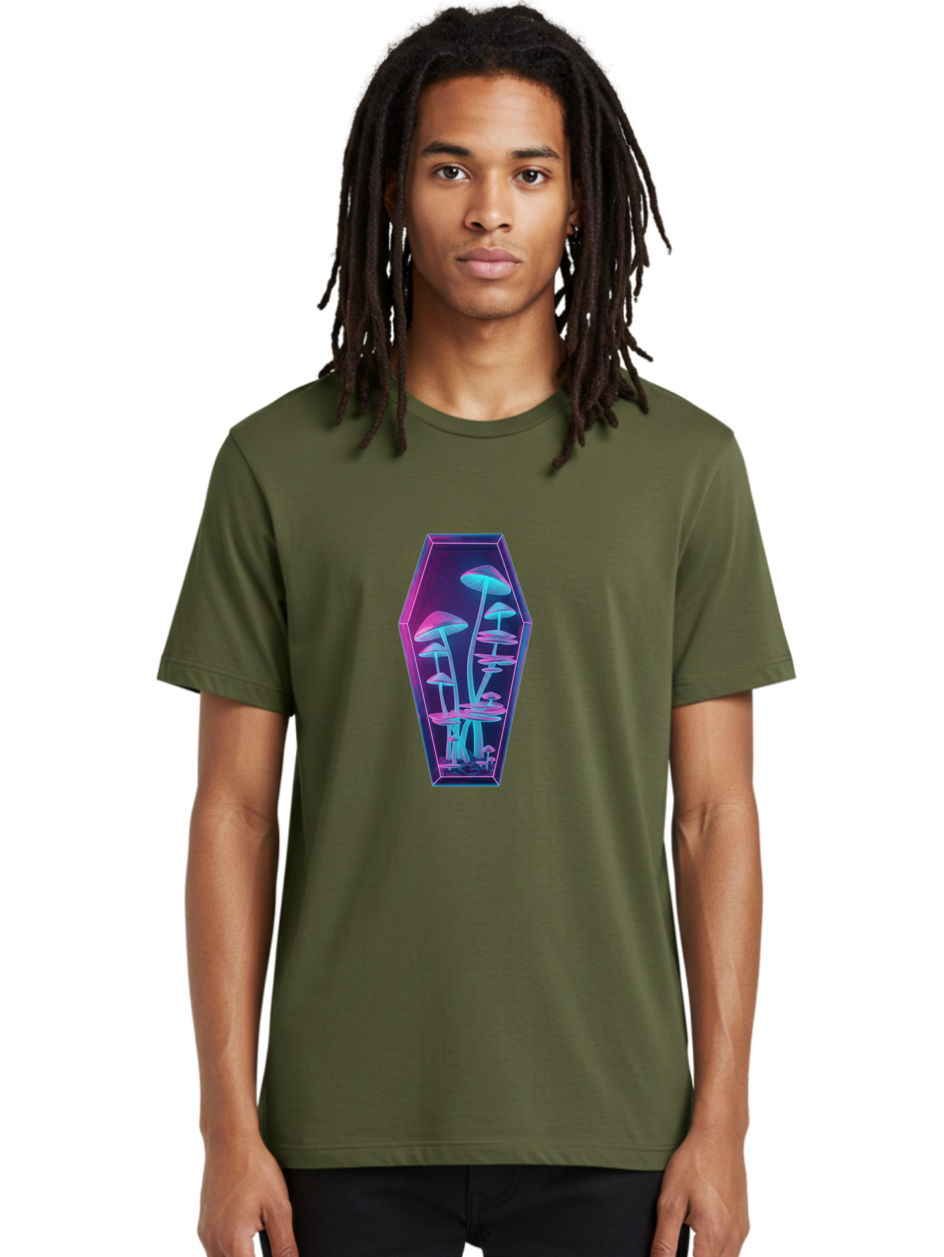 Mushrooms-In-Coffin-1 Men'S Graphic Tee, 100% Cotton, Comfortable Casual Summer Wear, Machine Washable, Vintage Camera, Old Camera, Antique Camera, Black Camera, Classic Photography, Photography Equipment, Nostalgic Device, Film Camera, Bam970