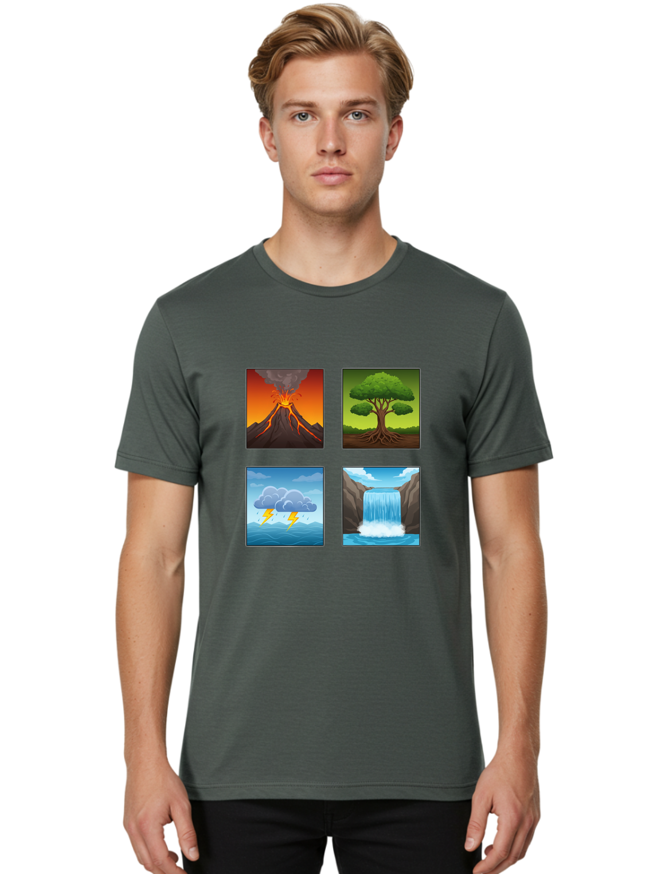 Natural-Elements Men'S Graphic Tee, 100% Cotton, Comfortable Casual Summer Wear, Machine Washable, Vintage Camera, Old Camera, Antique Camera, Black Camera, Classic Photography, Photography Equipment, Nostalgic Device, Film Camera, Camera Art Bam978