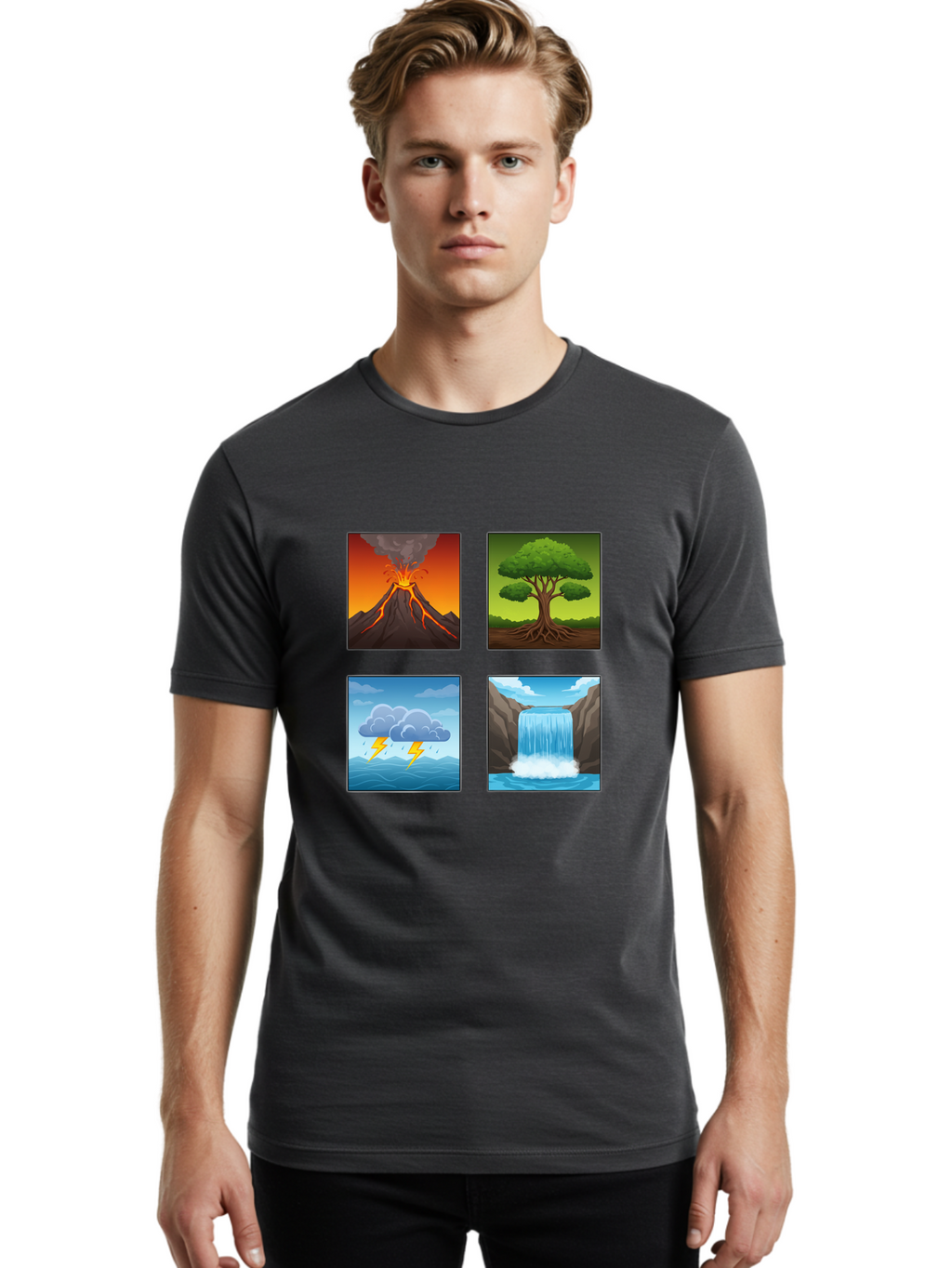 Natural-Elements Men'S Graphic Tee, 100% Cotton, Comfortable Casual Summer Wear, Machine Washable, Vintage Camera, Old Camera, Antique Camera, Black Camera, Classic Photography, Photography Equipment, Nostalgic Device, Film Camera, Camera Art Bam978
