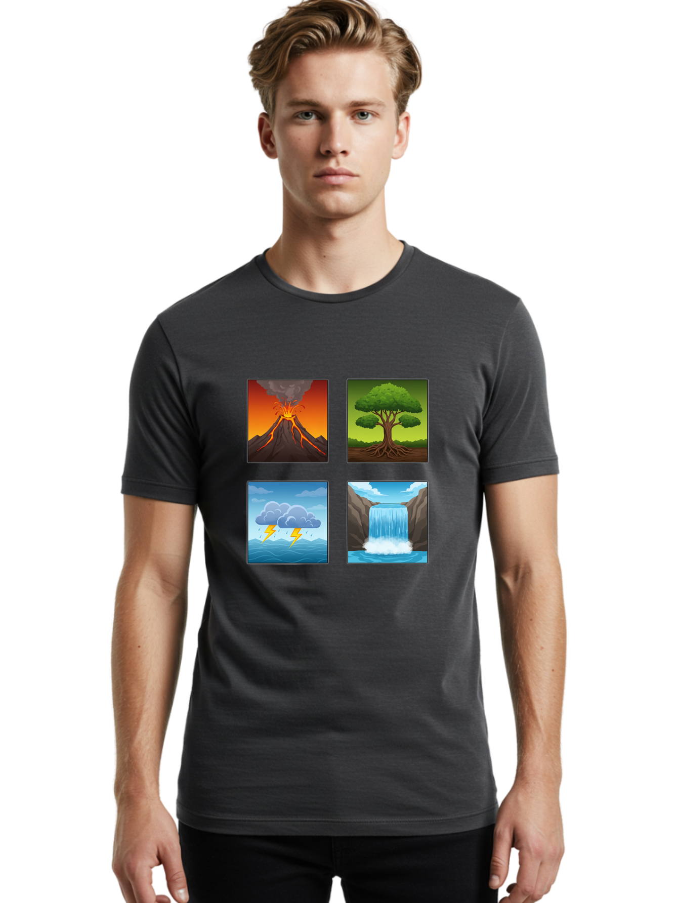 Natural-Elements Men'S Graphic Tee, 100% Cotton, Comfortable Casual Summer Wear, Machine Washable, Vintage Camera, Old Camera, Antique Camera, Black Camera, Classic Photography, Photography Equipment, Nostalgic Device, Film Camera, Camera Art Bam978