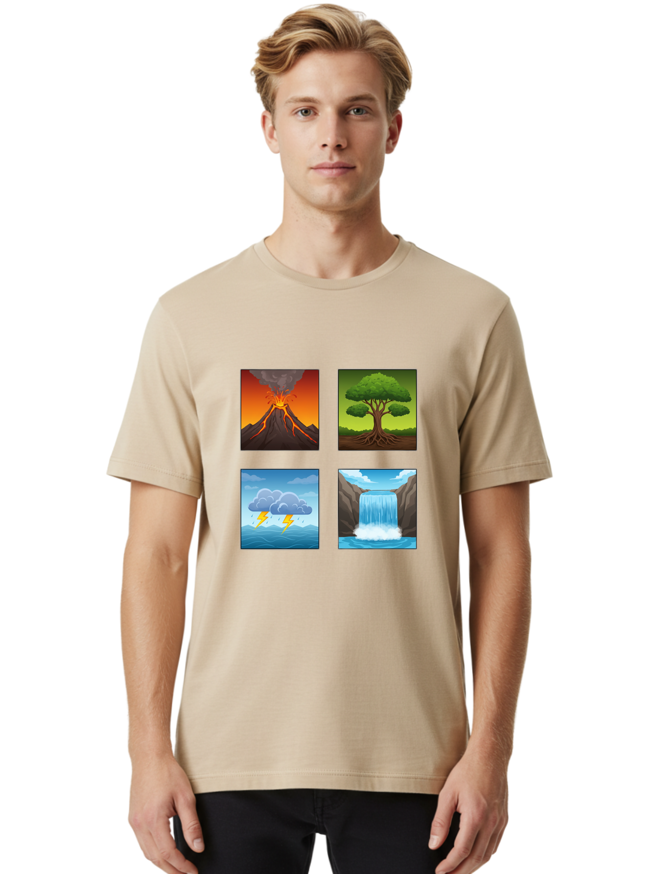 Natural-Elements Men'S Graphic Tee, 100% Cotton, Comfortable Casual Summer Wear, Machine Washable, Vintage Camera, Old Camera, Antique Camera, Black Camera, Classic Photography, Photography Equipment, Nostalgic Device, Film Camera, Camera Art Bam978