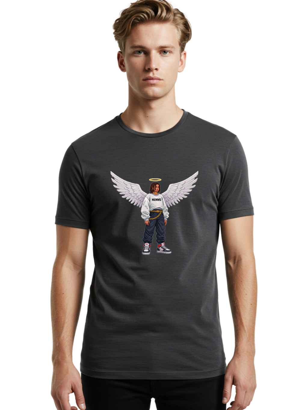 Nenmo-Angel Men'S Graphic Tee, 100% Cotton, Comfortable Casual Summer Wear, Machine Washable, Vintage Camera, Old Camera, Antique Camera, Black Camera, Classic Photography, Photography Equipment, Nostalgic Device, Film Camera, Camera Art Bam979