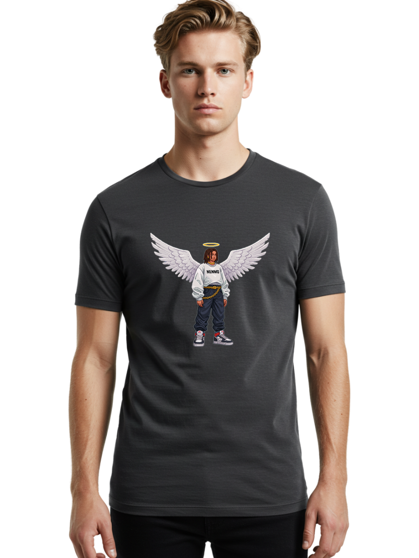 Nenmo-Angel Men'S Graphic Tee, 100% Cotton, Comfortable Casual Summer Wear, Machine Washable, Vintage Camera, Old Camera, Antique Camera, Black Camera, Classic Photography, Photography Equipment, Nostalgic Device, Film Camera, Camera Art Bam979