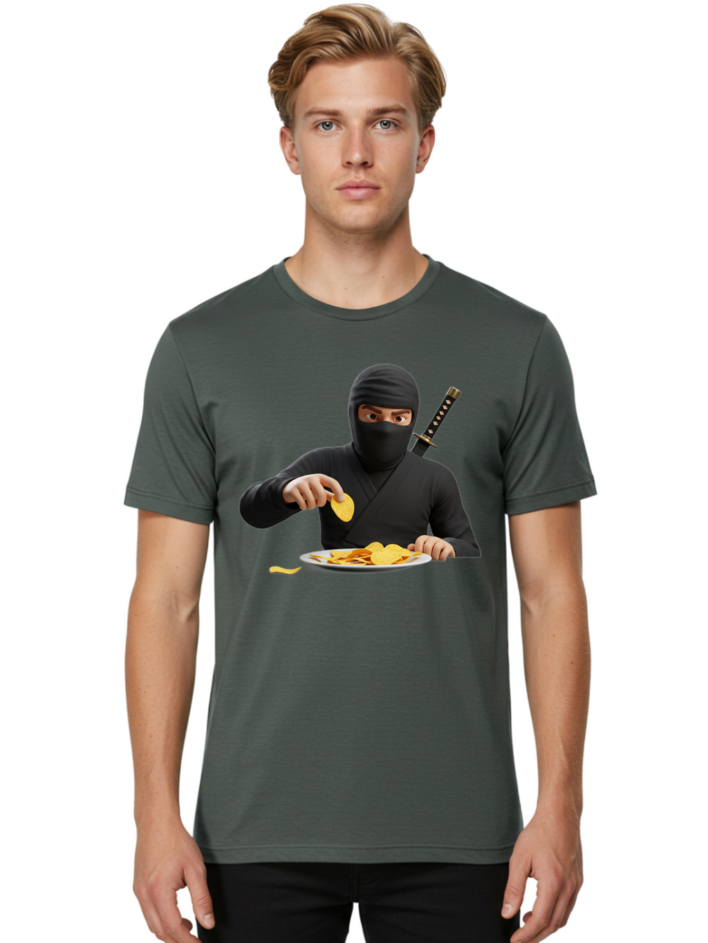 Ninja-Eating-Chips Men'S Graphic Tee, 100% Cotton, Comfortable Casual Summer Wear, Machine Washable, Vintage Camera, Old Camera, Antique Camera, Black Camera, Classic Photography, Photography Equipment, Nostalgic Device, Film Camera, Bam983