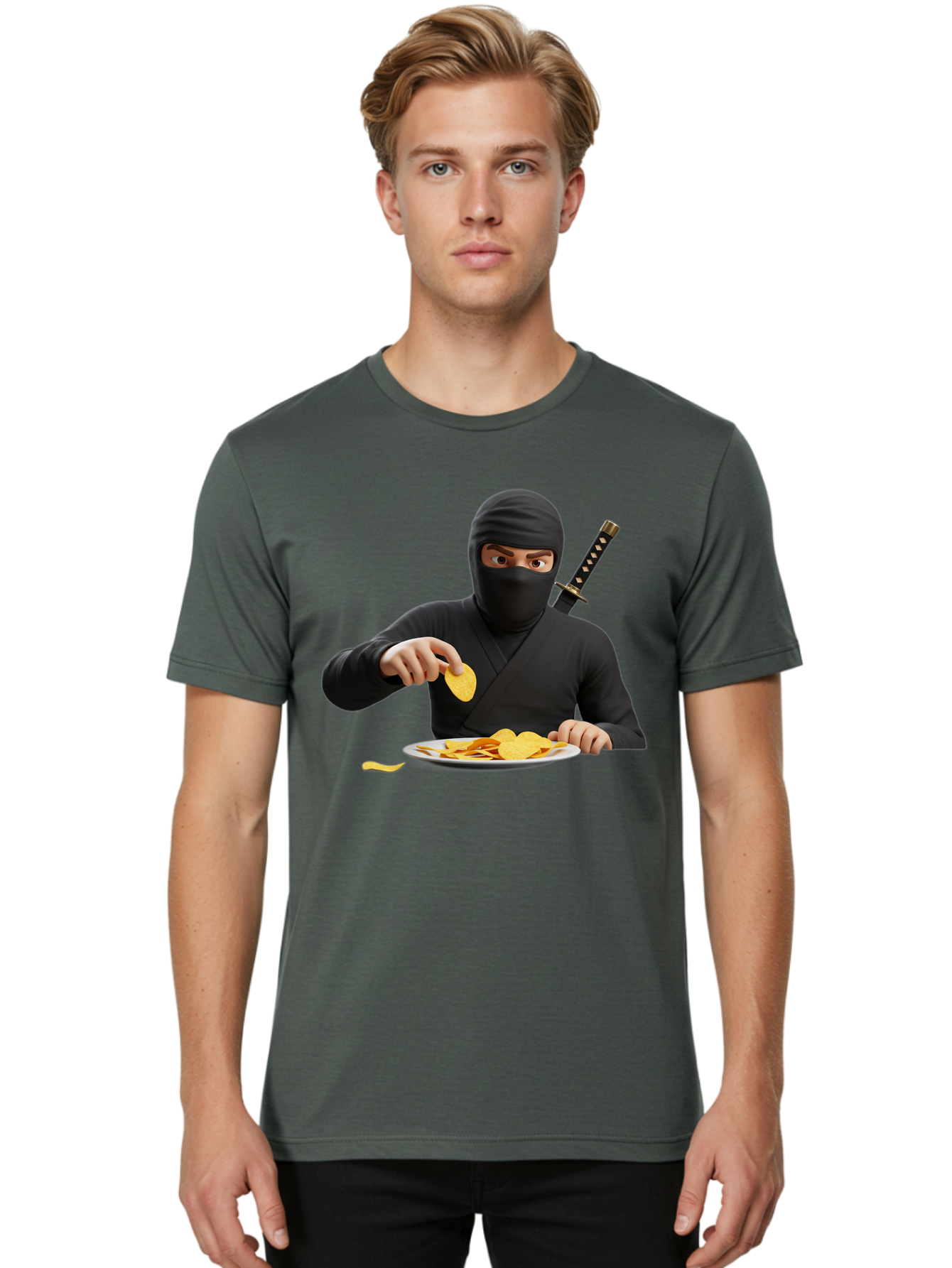 Ninja-Eating-Chips Men'S Graphic Tee, 100% Cotton, Comfortable Casual Summer Wear, Machine Washable, Vintage Camera, Old Camera, Antique Camera, Black Camera, Classic Photography, Photography Equipment, Nostalgic Device, Film Camera, Bam983