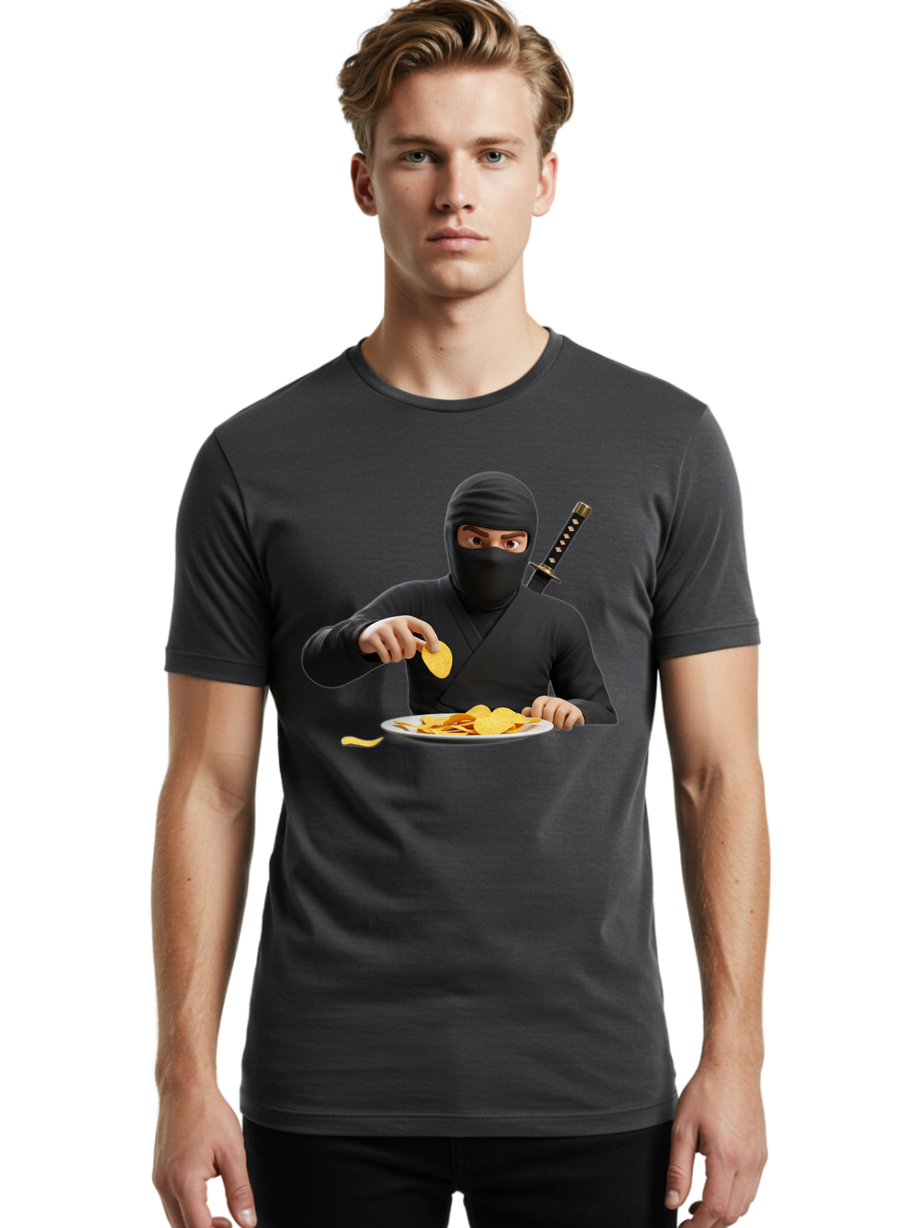 Ninja-Eating-Chips Men'S Graphic Tee, 100% Cotton, Comfortable Casual Summer Wear, Machine Washable, Vintage Camera, Old Camera, Antique Camera, Black Camera, Classic Photography, Photography Equipment, Nostalgic Device, Film Camera, Bam983