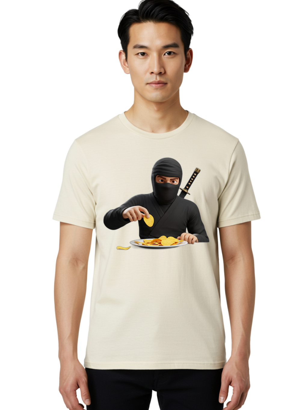 Ninja-Eating-Chips Men'S Graphic Tee, 100% Cotton, Comfortable Casual Summer Wear, Machine Washable, Vintage Camera, Old Camera, Antique Camera, Black Camera, Classic Photography, Photography Equipment, Nostalgic Device, Film Camera, Bam983