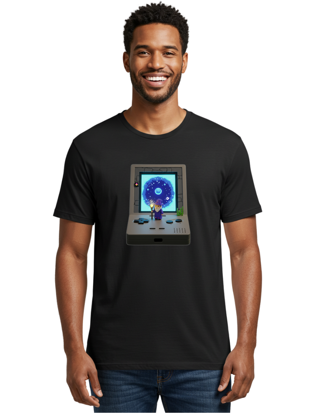 Nintendo-Game-Boy Men'S Graphic Tee, 100% Cotton, Comfortable Casual Summer Wear, Machine Washable, Vintage Camera, Old Camera, Antique Camera, Black Camera, Classic Photography, Photography Equipment, Nostalgic Device, Film Camera, Camera Art Bam984