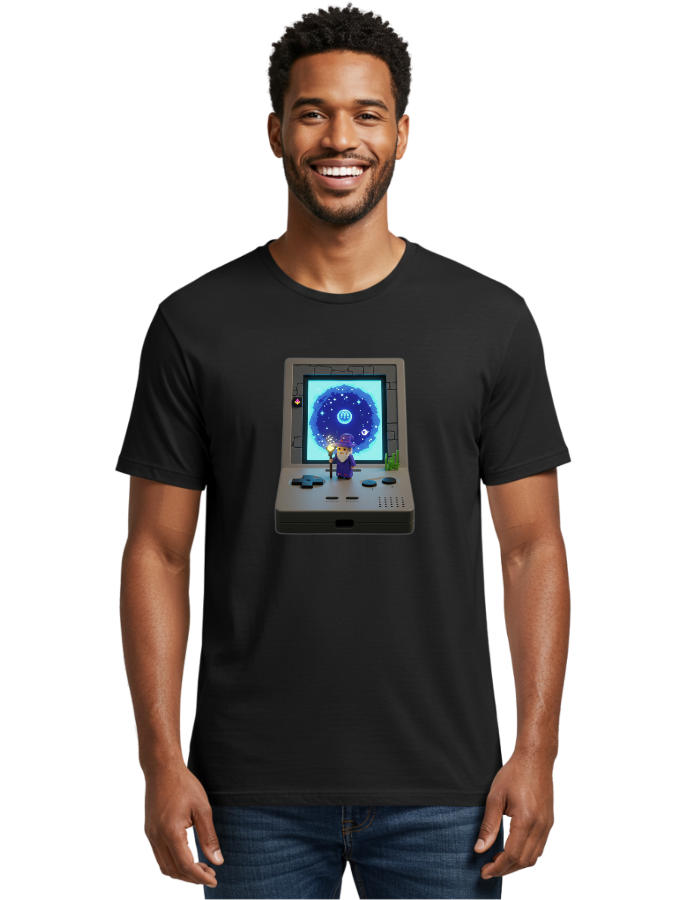 Nintendo-Game-Boy Men'S Graphic Tee, 100% Cotton, Comfortable Casual Summer Wear, Machine Washable, Vintage Camera, Old Camera, Antique Camera, Black Camera, Classic Photography, Photography Equipment, Nostalgic Device, Film Camera, Camera Art Bam984