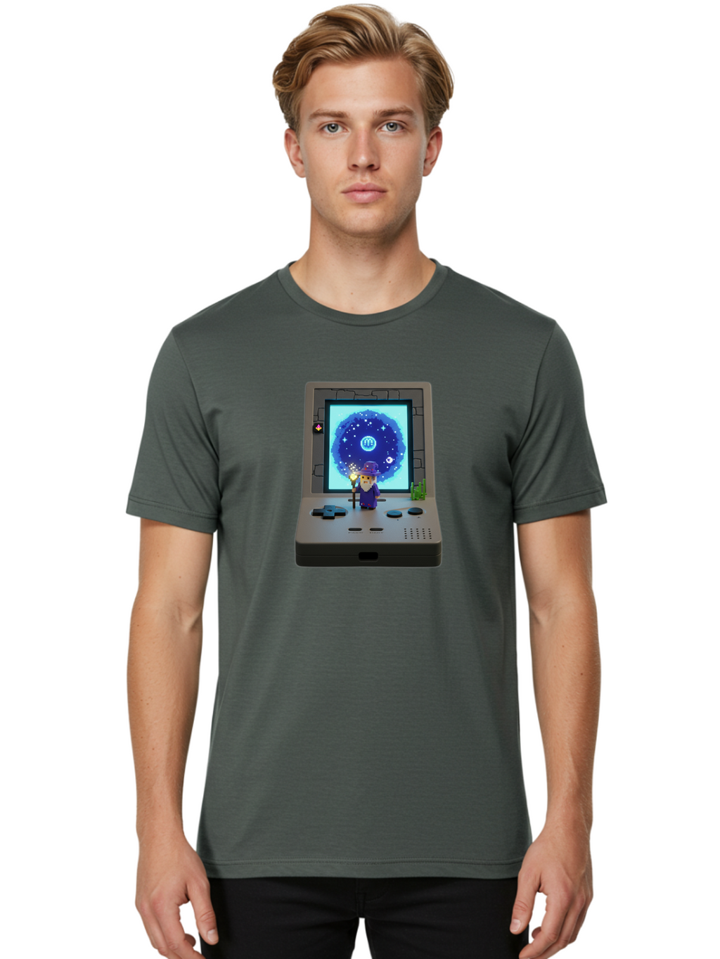 Nintendo-Game-Boy Men'S Graphic Tee, 100% Cotton, Comfortable Casual Summer Wear, Machine Washable, Vintage Camera, Old Camera, Antique Camera, Black Camera, Classic Photography, Photography Equipment, Nostalgic Device, Film Camera, Camera Art Bam984