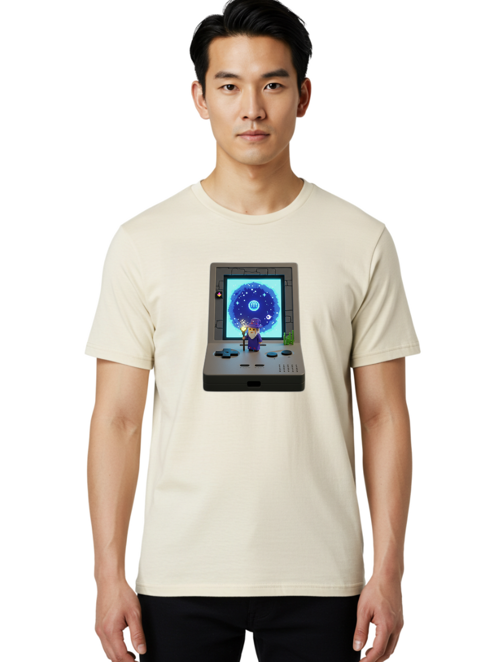 Nintendo-Game-Boy Men'S Graphic Tee, 100% Cotton, Comfortable Casual Summer Wear, Machine Washable, Vintage Camera, Old Camera, Antique Camera, Black Camera, Classic Photography, Photography Equipment, Nostalgic Device, Film Camera, Camera Art Bam984