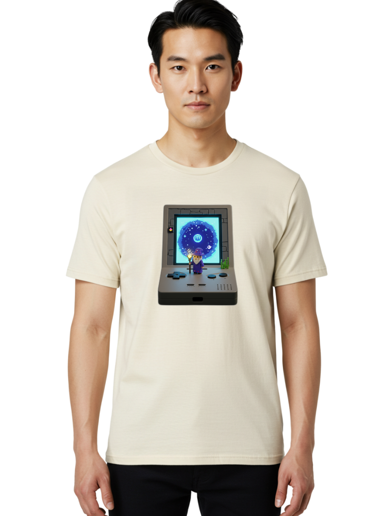 Nintendo-Game-Boy Men'S Graphic Tee, 100% Cotton, Comfortable Casual Summer Wear, Machine Washable, Vintage Camera, Old Camera, Antique Camera, Black Camera, Classic Photography, Photography Equipment, Nostalgic Device, Film Camera, Camera Art Bam984