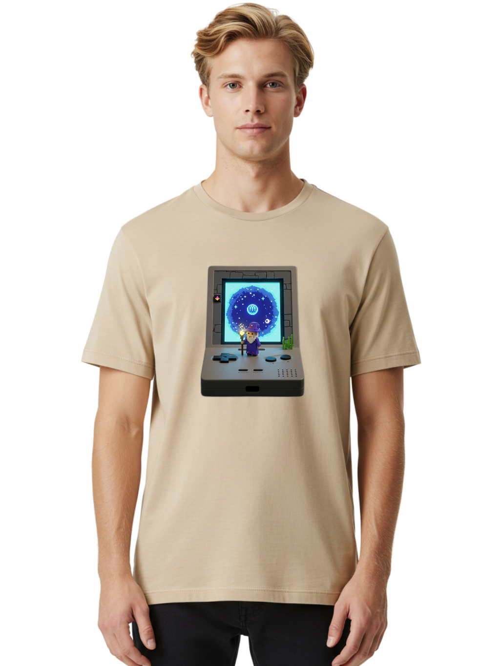 Nintendo-Game-Boy Men'S Graphic Tee, 100% Cotton, Comfortable Casual Summer Wear, Machine Washable, Vintage Camera, Old Camera, Antique Camera, Black Camera, Classic Photography, Photography Equipment, Nostalgic Device, Film Camera, Camera Art Bam984