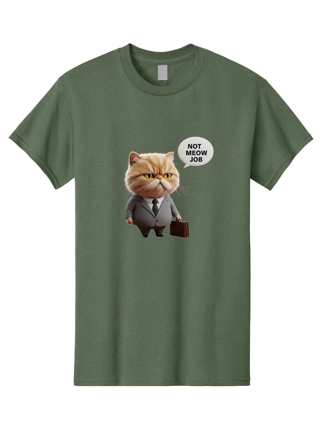 Not-Meow-Job-1 Men'S Graphic Tee, 100% Cotton, Comfortable Casual Summer Wear, Machine Washable, Vintage Camera, Old Camera, Antique Camera, Black Camera, Classic Photography, Photography Equipment, Nostalgic Device, Film Camera, Camera Art Bam986