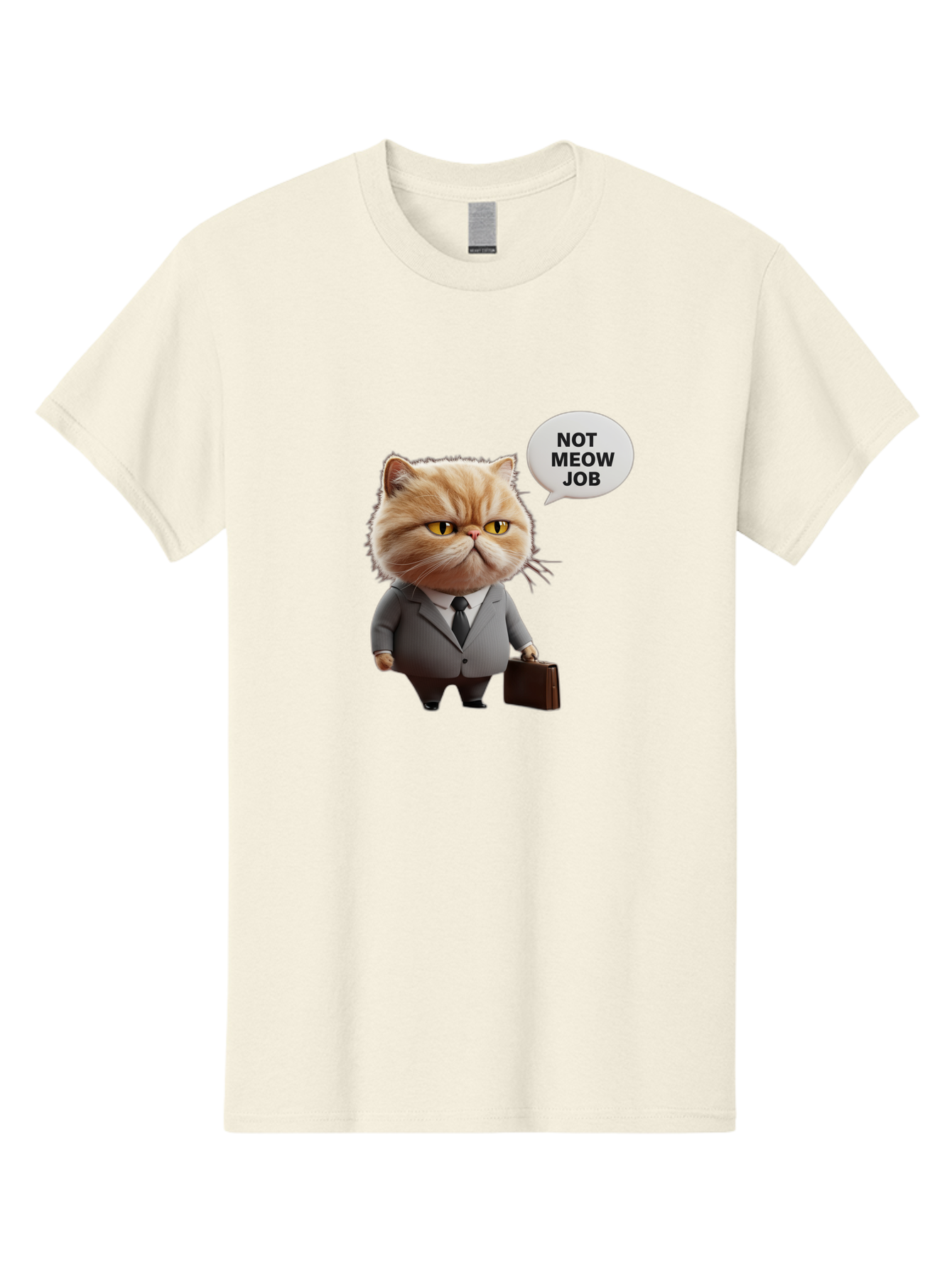 Not-Meow-Job-1 Men'S Graphic Tee, 100% Cotton, Comfortable Casual Summer Wear, Machine Washable, Vintage Camera, Old Camera, Antique Camera, Black Camera, Classic Photography, Photography Equipment, Nostalgic Device, Film Camera, Camera Art Bam986