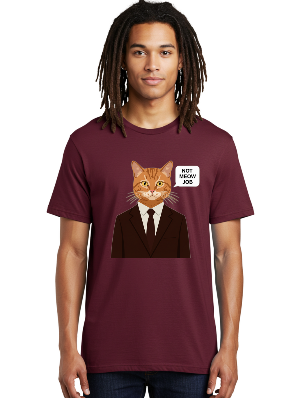 Not-Meow-Job-2 Men'S Graphic Tee, 100% Cotton, Comfortable Casual Summer Wear, Machine Washable, Vintage Camera, Old Camera, Antique Camera, Black Camera, Classic Photography, Photography Equipment, Nostalgic Device, Film Camera, Camera Art Bam987