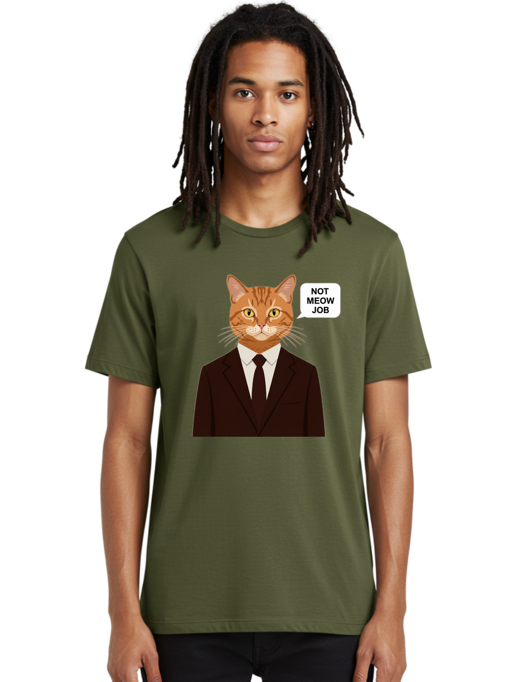 Not-Meow-Job-2 Men'S Graphic Tee, 100% Cotton, Comfortable Casual Summer Wear, Machine Washable, Vintage Camera, Old Camera, Antique Camera, Black Camera, Classic Photography, Photography Equipment, Nostalgic Device, Film Camera, Camera Art Bam987
