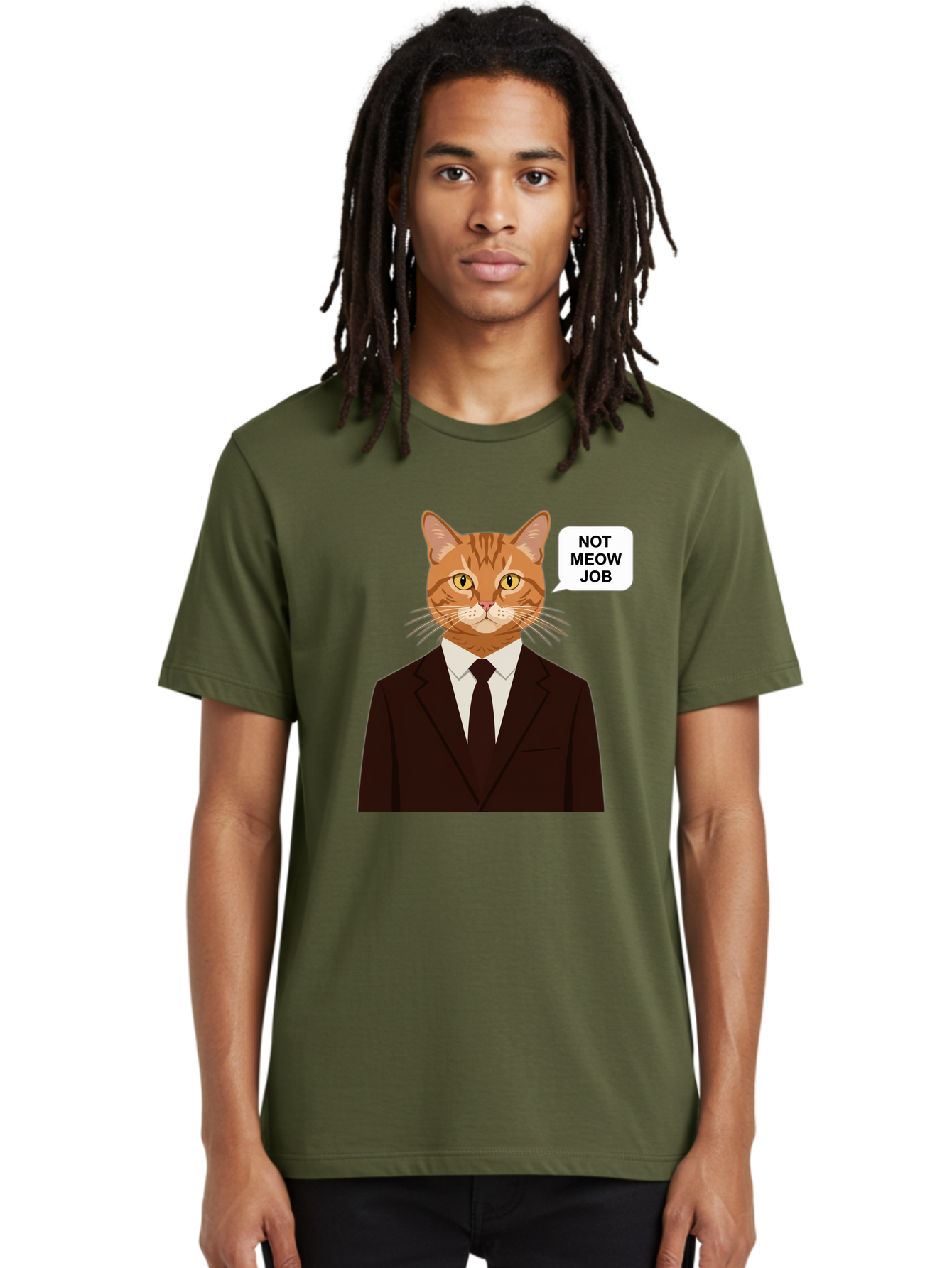 Not-Meow-Job-2 Men'S Graphic Tee, 100% Cotton, Comfortable Casual Summer Wear, Machine Washable, Vintage Camera, Old Camera, Antique Camera, Black Camera, Classic Photography, Photography Equipment, Nostalgic Device, Film Camera, Camera Art Bam987