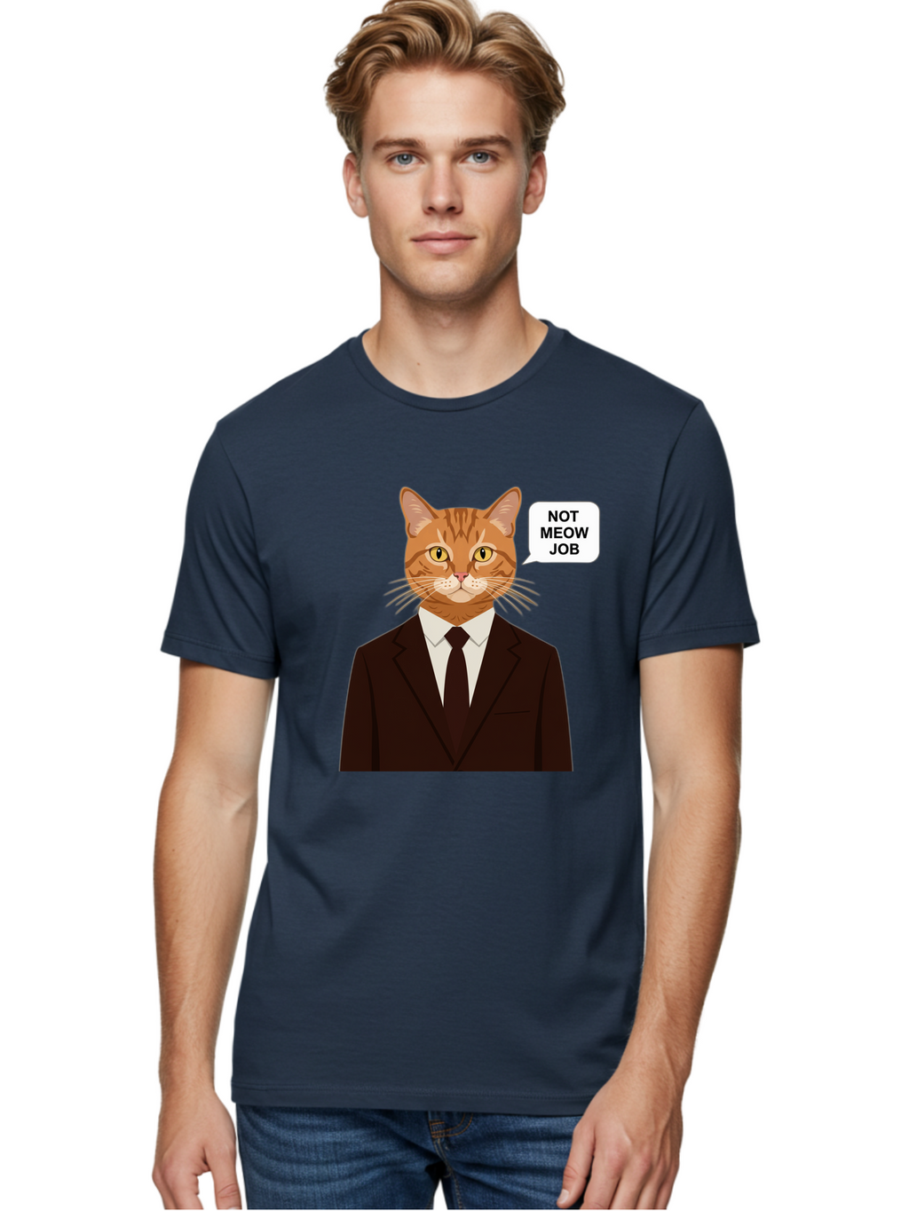 Not-Meow-Job-2 Men'S Graphic Tee, 100% Cotton, Comfortable Casual Summer Wear, Machine Washable, Vintage Camera, Old Camera, Antique Camera, Black Camera, Classic Photography, Photography Equipment, Nostalgic Device, Film Camera, Camera Art Bam987