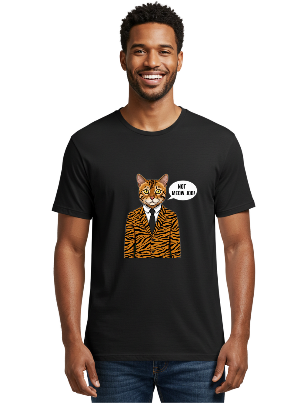 Not-Meow-Job-3 Men'S Graphic Tee, 100% Cotton, Comfortable Casual Summer Wear, Machine Washable, Vintage Camera, Old Camera, Antique Camera, Black Camera, Classic Photography, Photography Equipment, Nostalgic Device, Film Camera, Camera Art Bam988